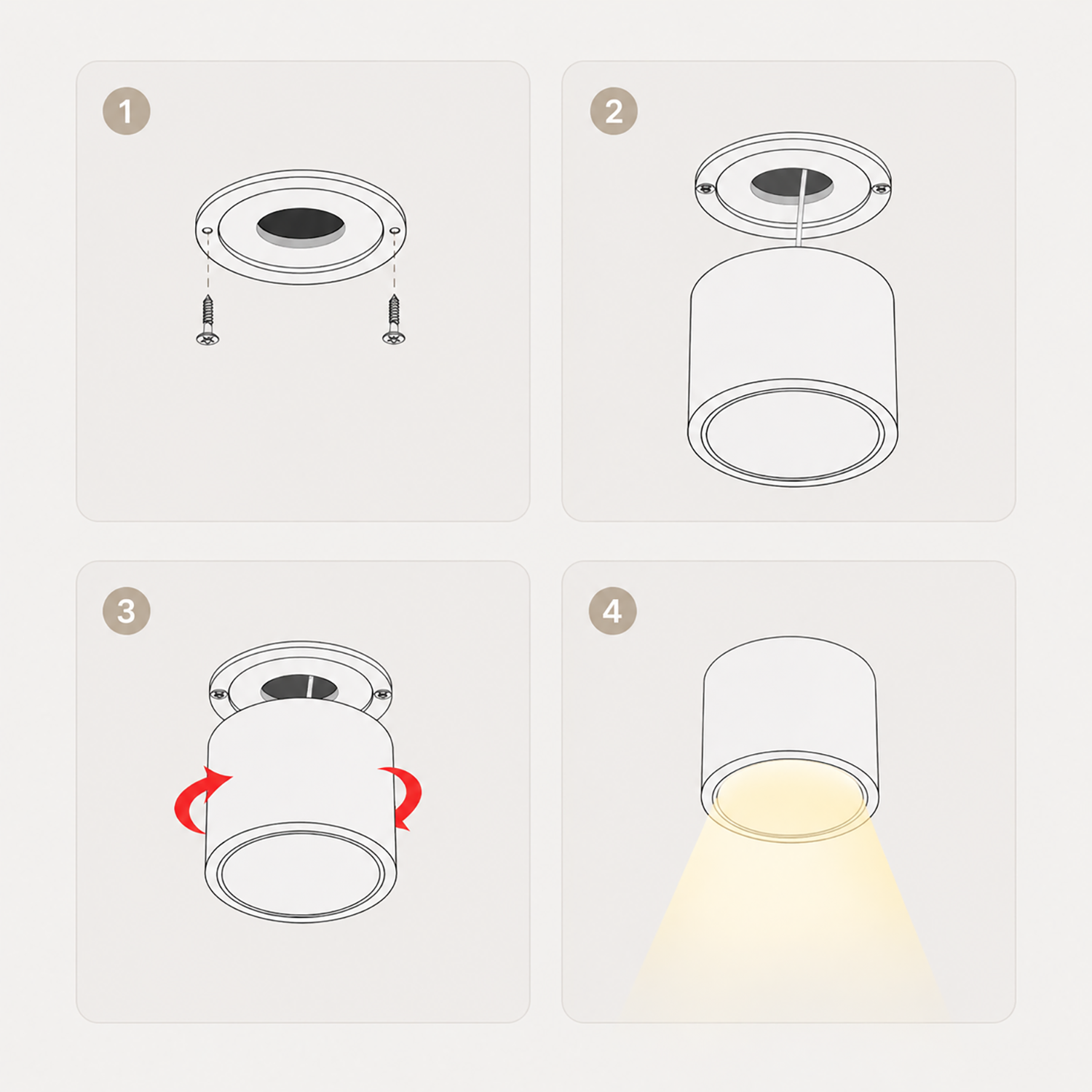 LED Downlight | Adjustable ceiling lighting with a modern finish
