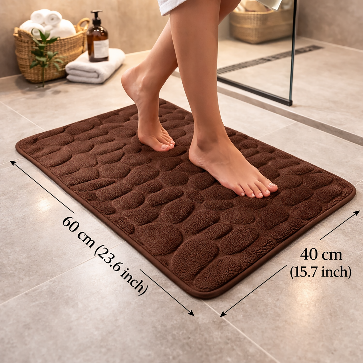 Plush Memory Foam Bath Rug | Soft comfort with non-slip support