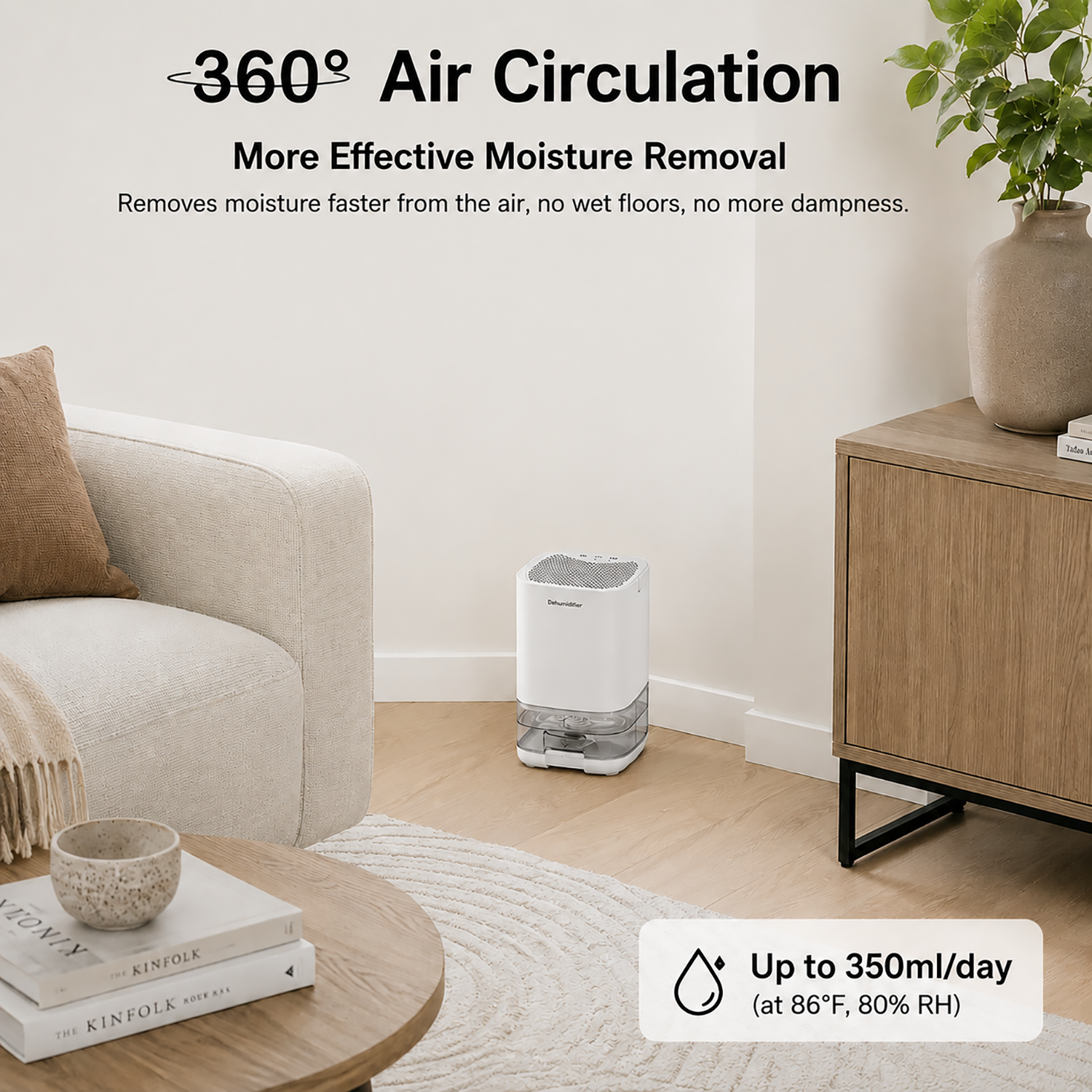 Mini Dehumidifier | Compact moisture control for bedroom & bathroom