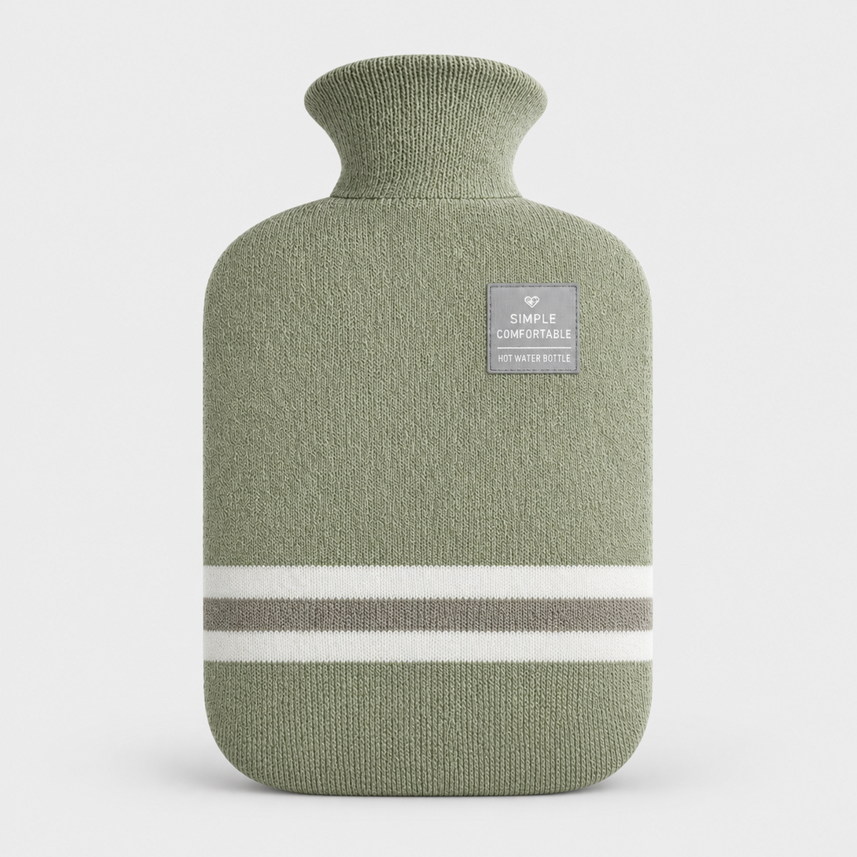 Hot Water Bottle with Knitted Cover | Cosy 2L for Cold Nights