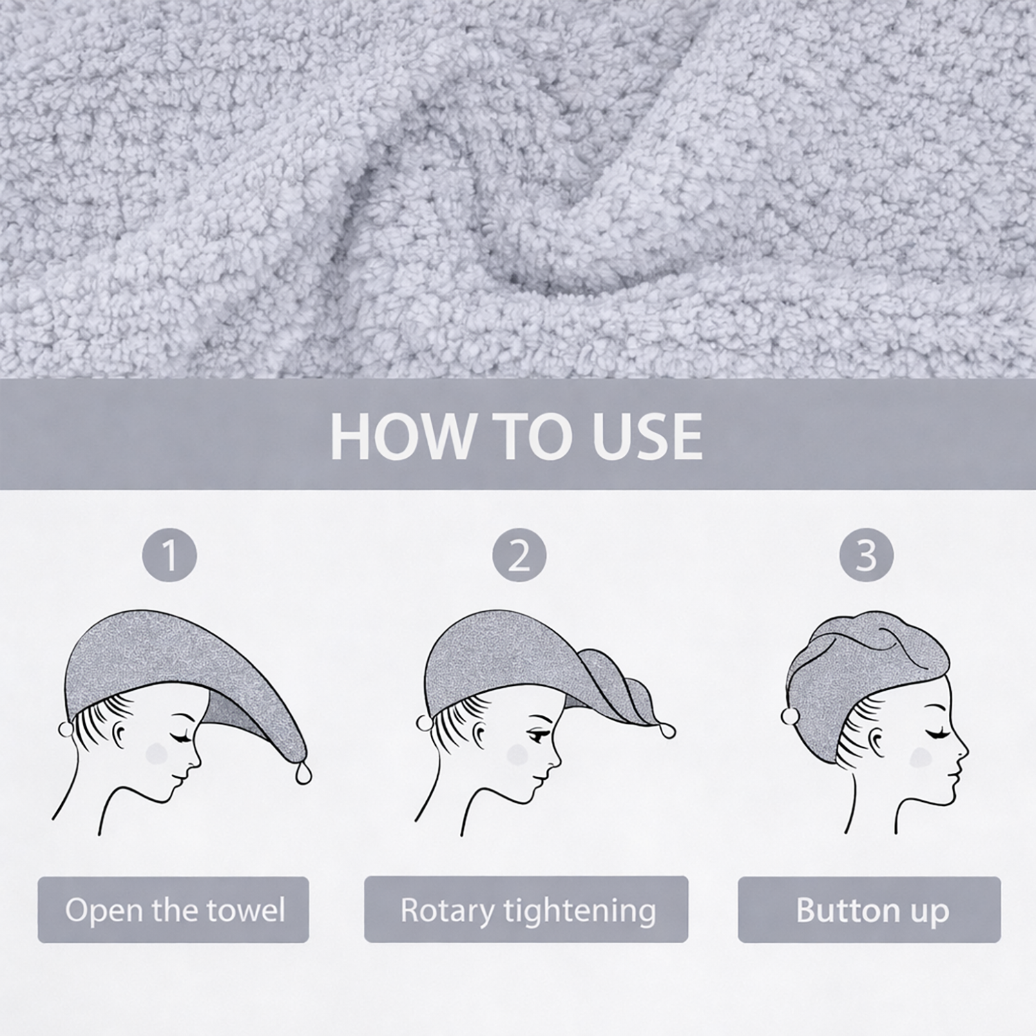 Microfiber Hair Towel Set | Fast-drying softness for frizz-free hair