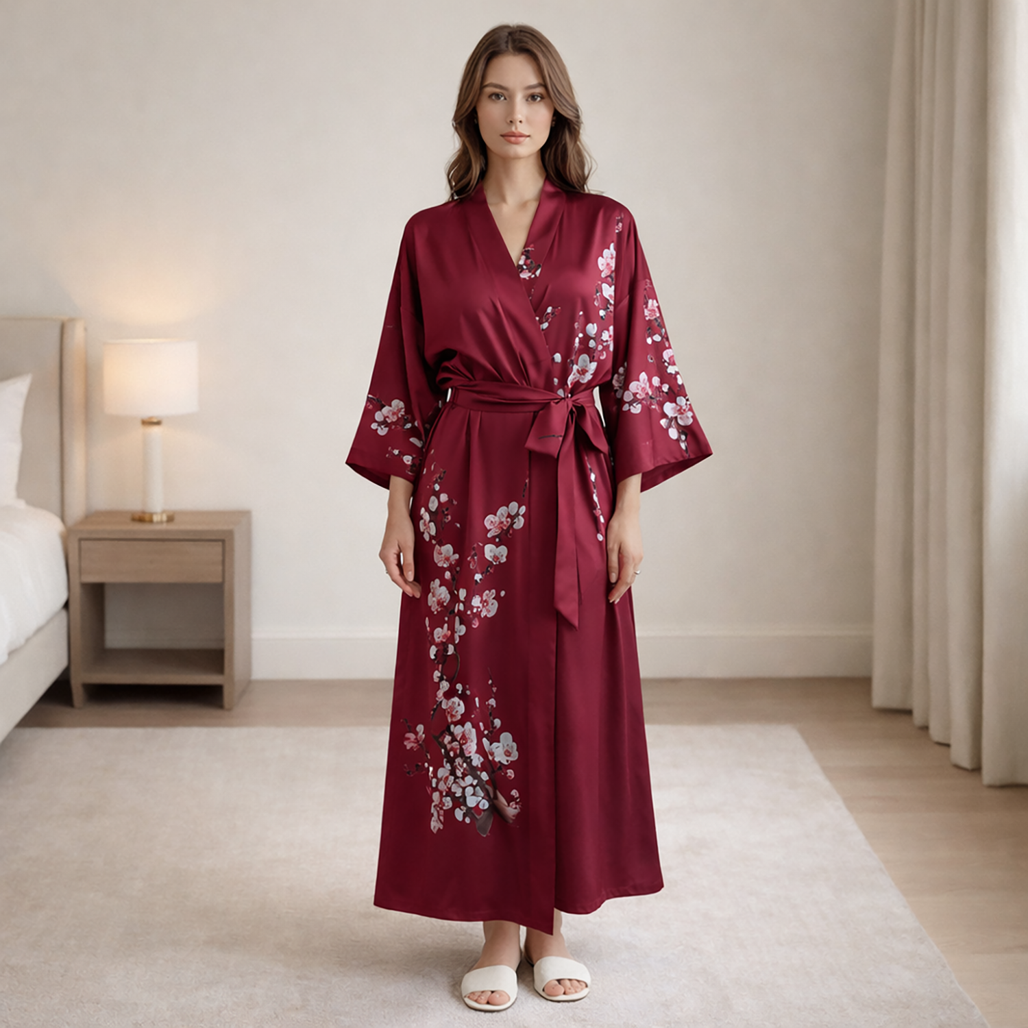 Women Satin Kimono Robe | Elegant flow with luxurious comfort