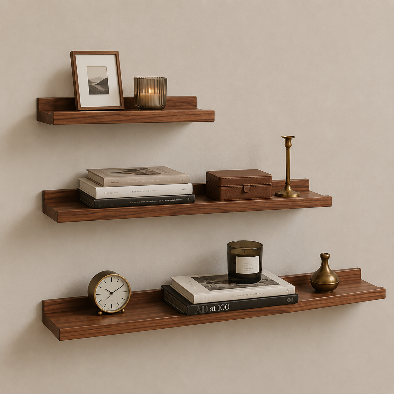 Floating Shelves | Wall Mounted Picture Ledge for Photos & Decor