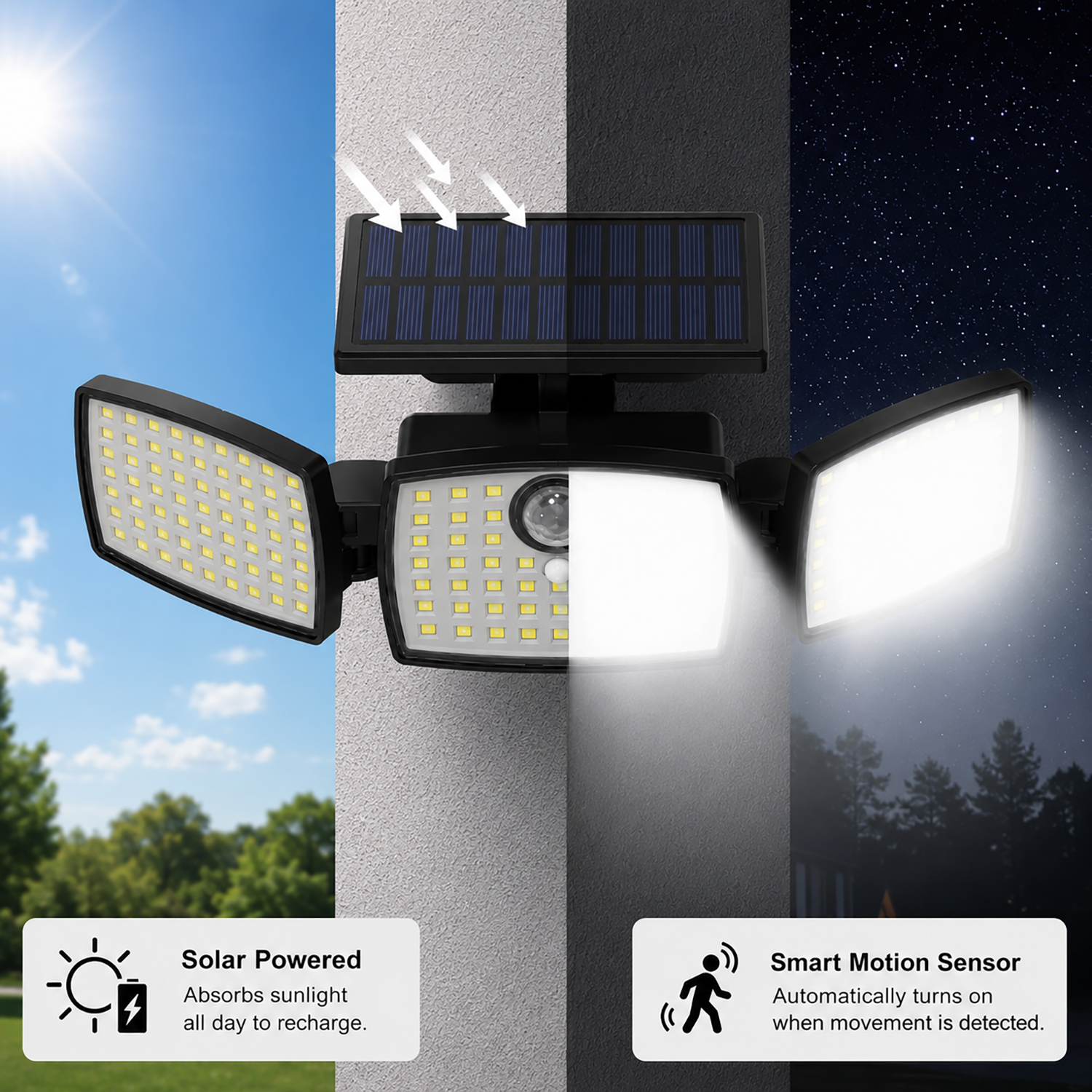 Solar Security Light | Motion-activated lighting for outdoor safety