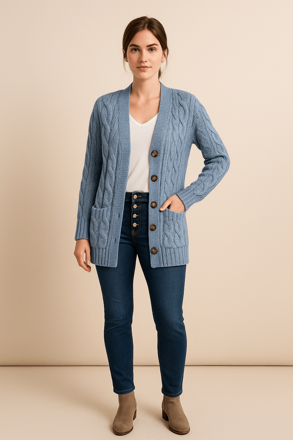 Women’s Cable Knit Cardigan | Cozy warmth with timeless charm