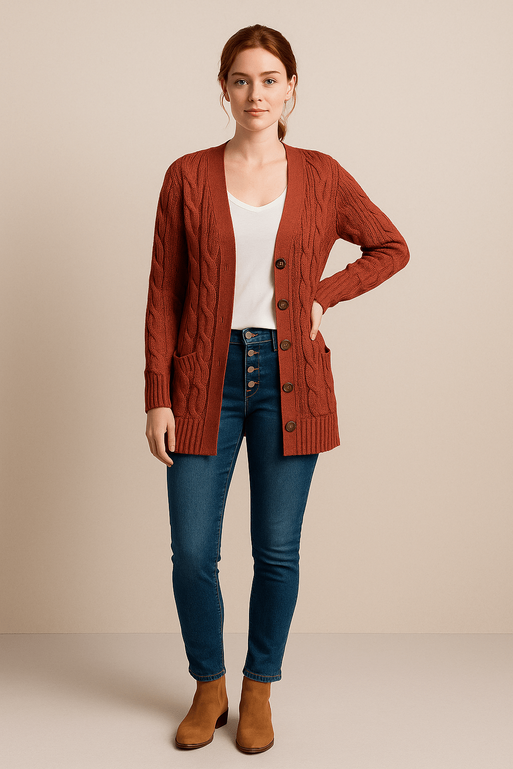Women’s Cable Knit Cardigan | Cozy warmth with timeless charm