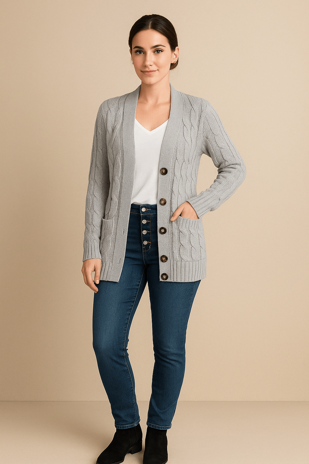 Women’s Cable Knit Cardigan | Cozy warmth with timeless charm