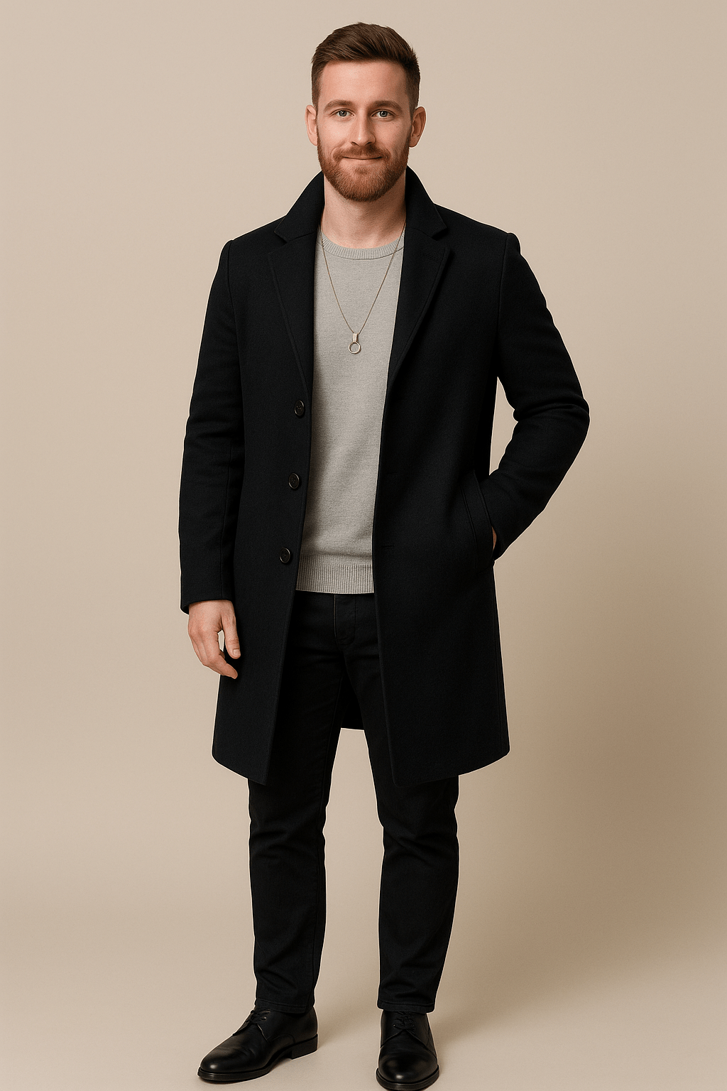 Men’s Full-Length Tailored Trench Coat | Timeless elegance with modern precision
