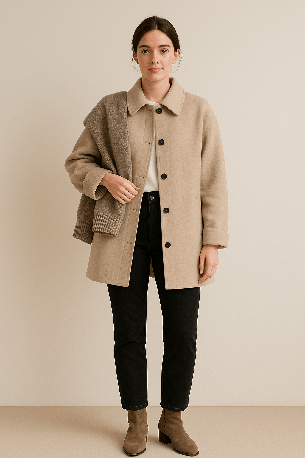 Women Wool Blend Coat | Classic warmth with modern grace