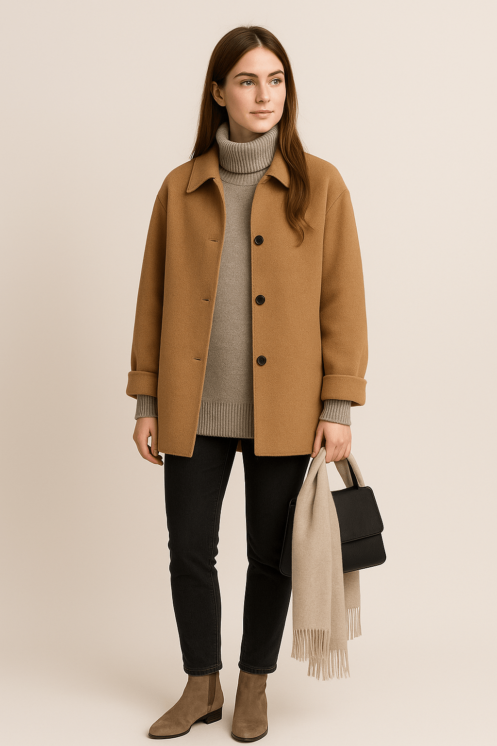 Women Wool Blend Coat | Classic warmth with modern grace
