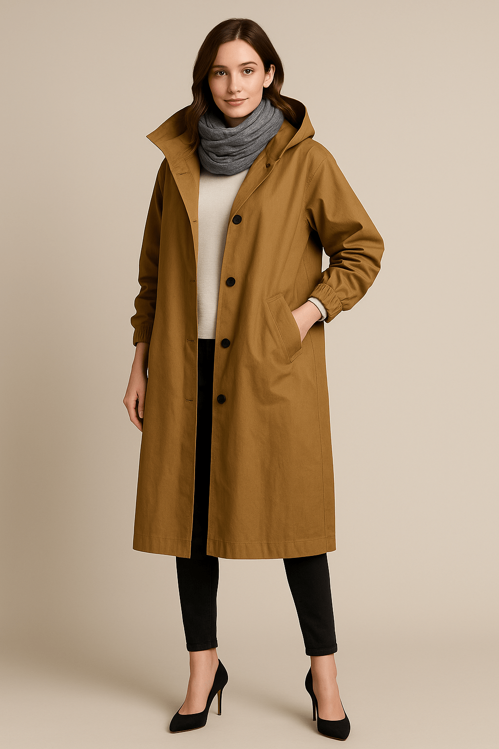 Women’s Hooded Long Trench Coat | Effortless elegance meets everyday practicality