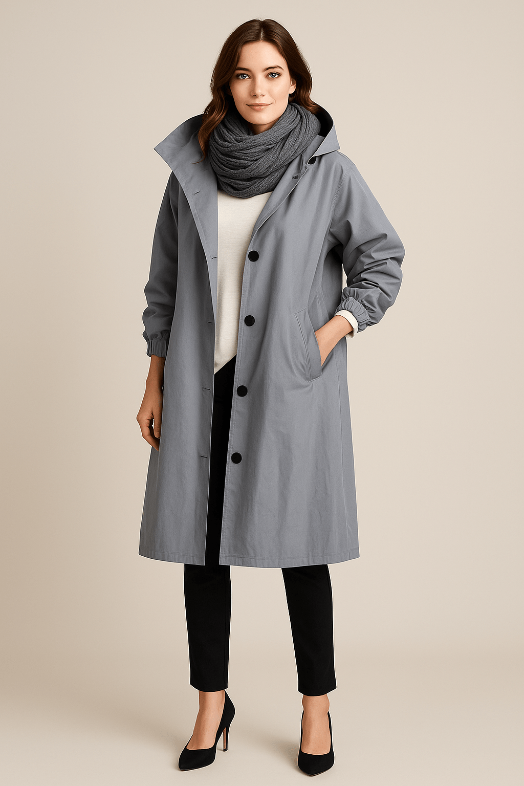 Women’s Hooded Long Trench Coat | Effortless elegance meets everyday practicality