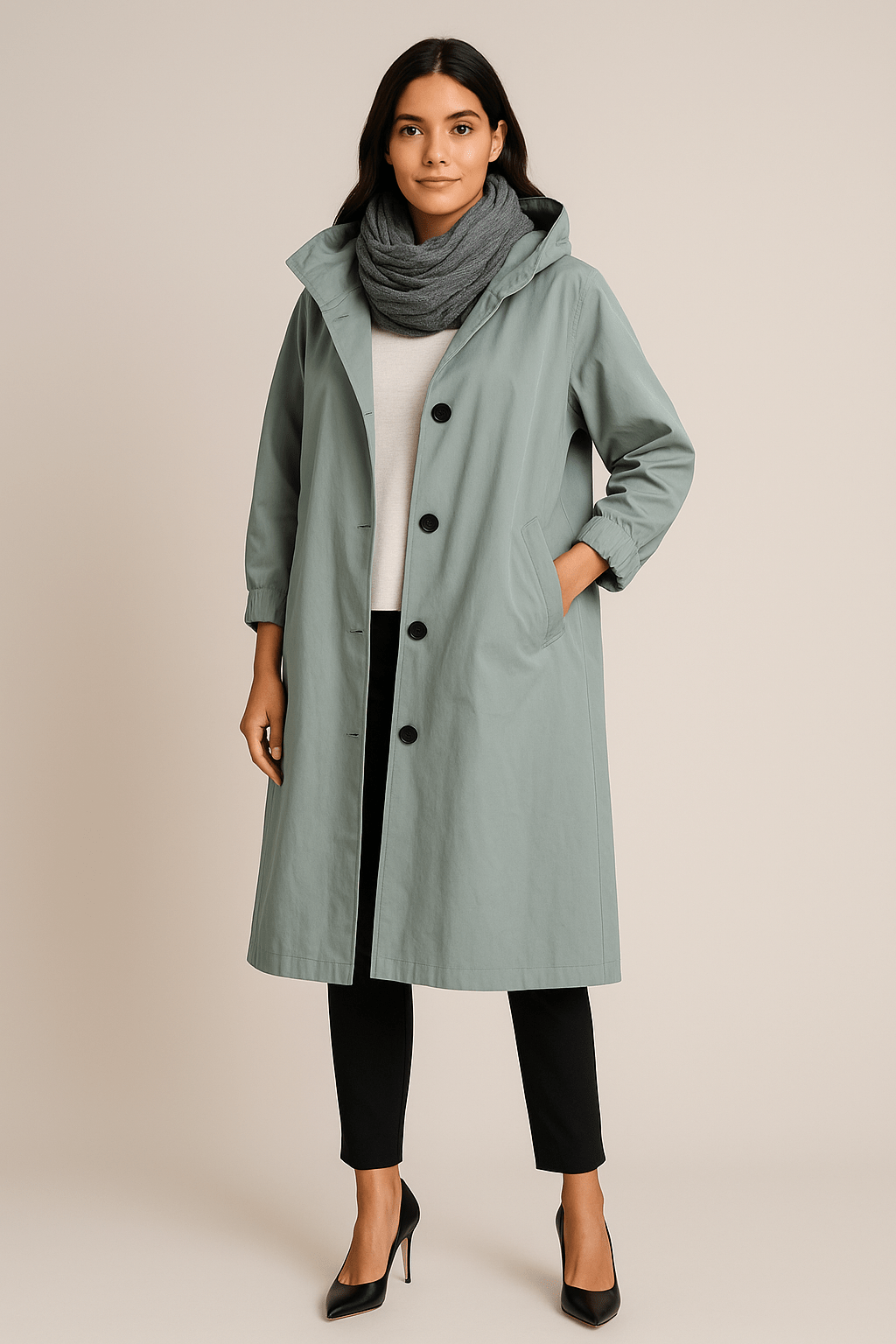 Women’s Hooded Long Trench Coat | Effortless elegance meets everyday practicality