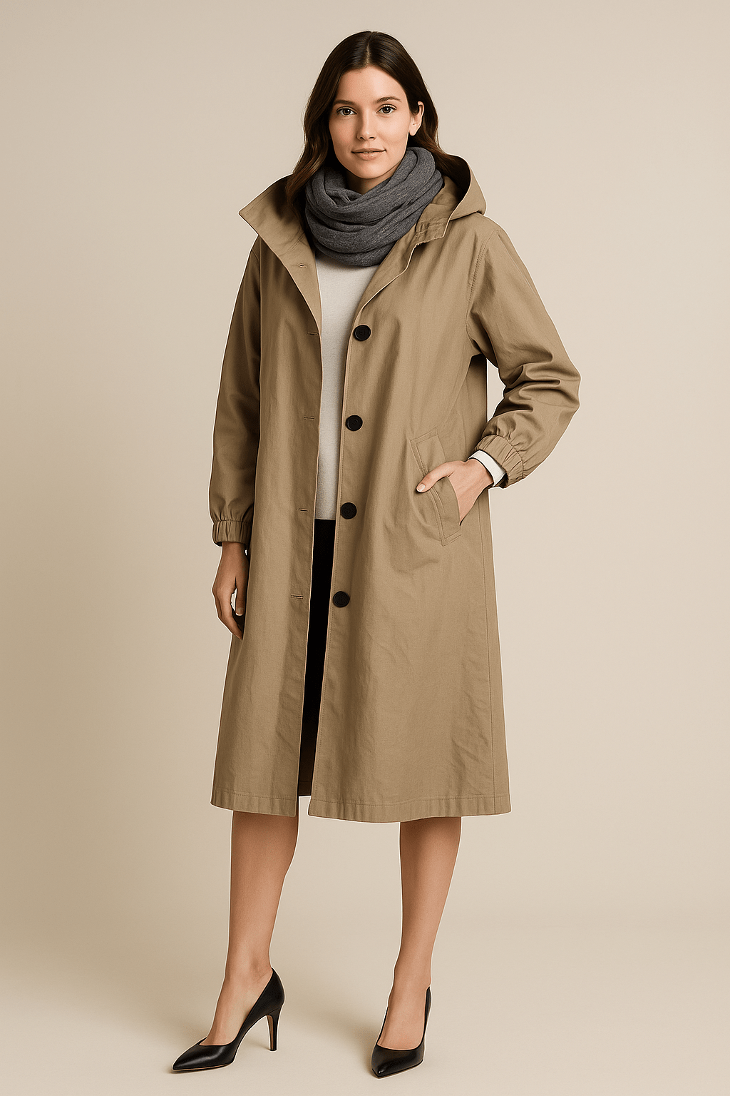 Women’s Hooded Long Trench Coat | Effortless elegance meets everyday practicality