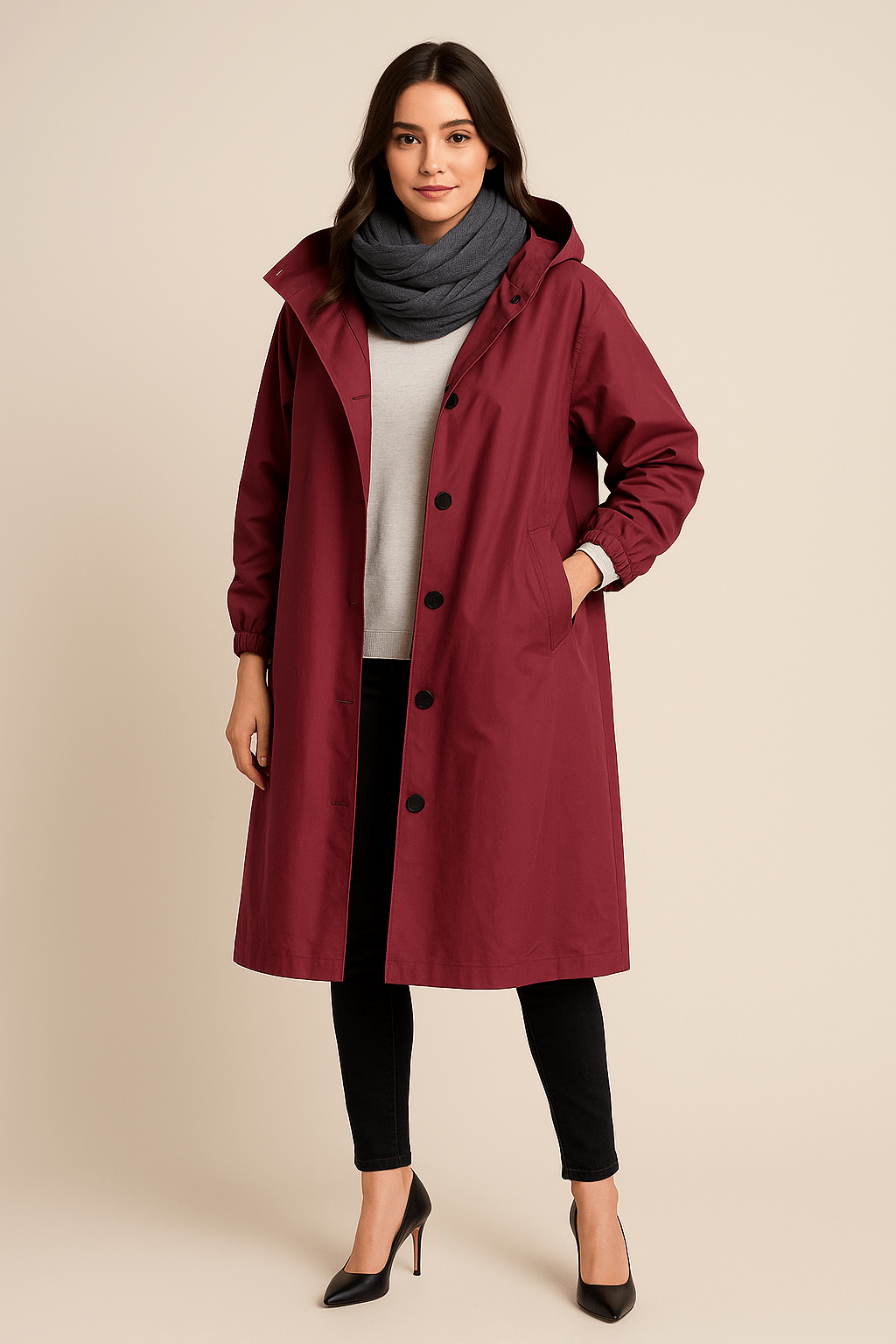Women’s Hooded Long Trench Coat | Effortless elegance meets everyday practicality