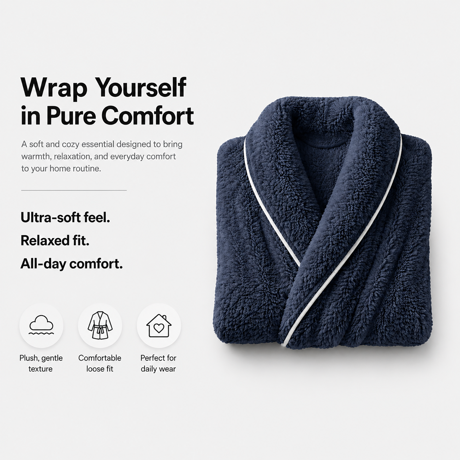 Plush Bathrobe | Soft comfort everyday for him & her