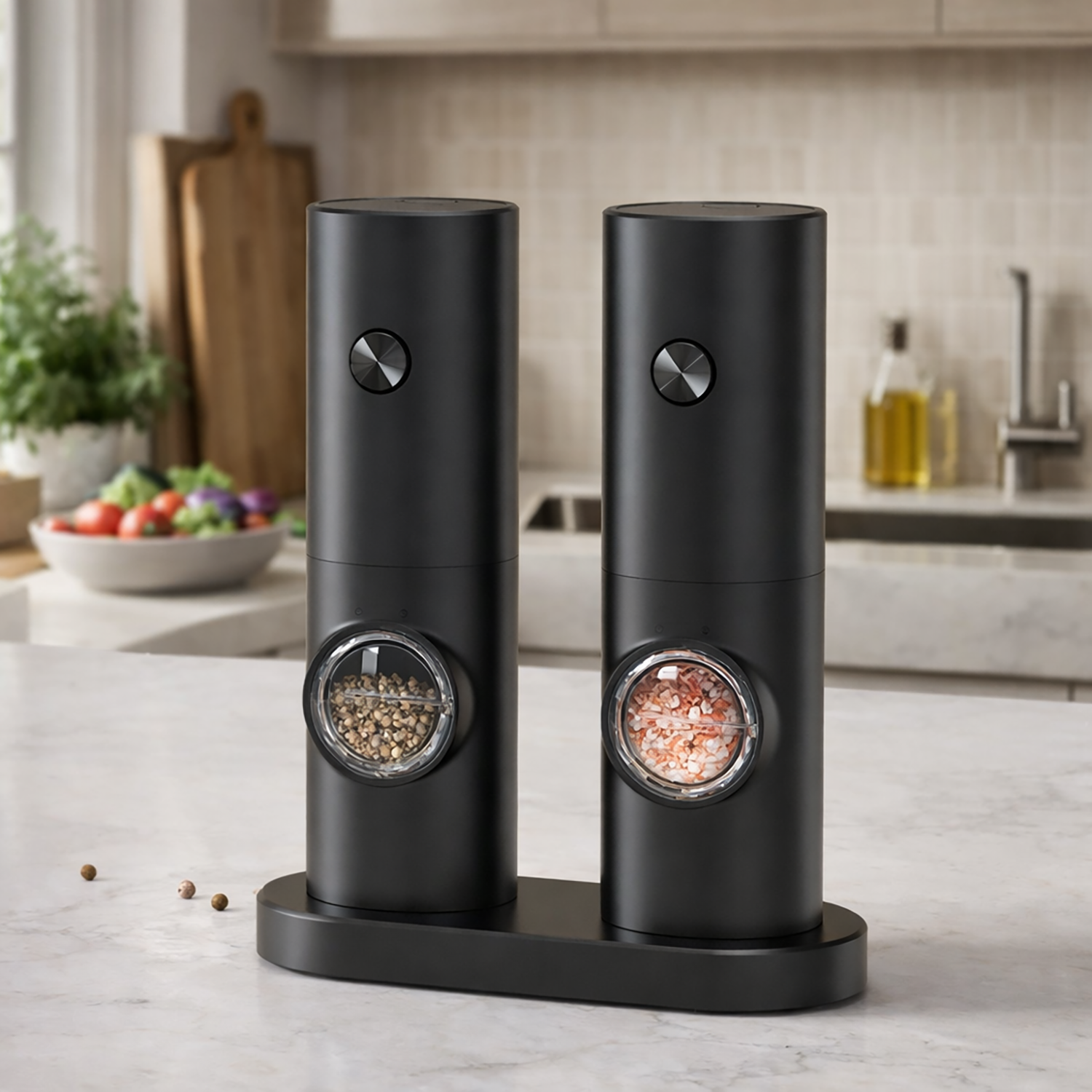 Electric Salt & Pepper Grinder Set | Effortless flavor with modern style