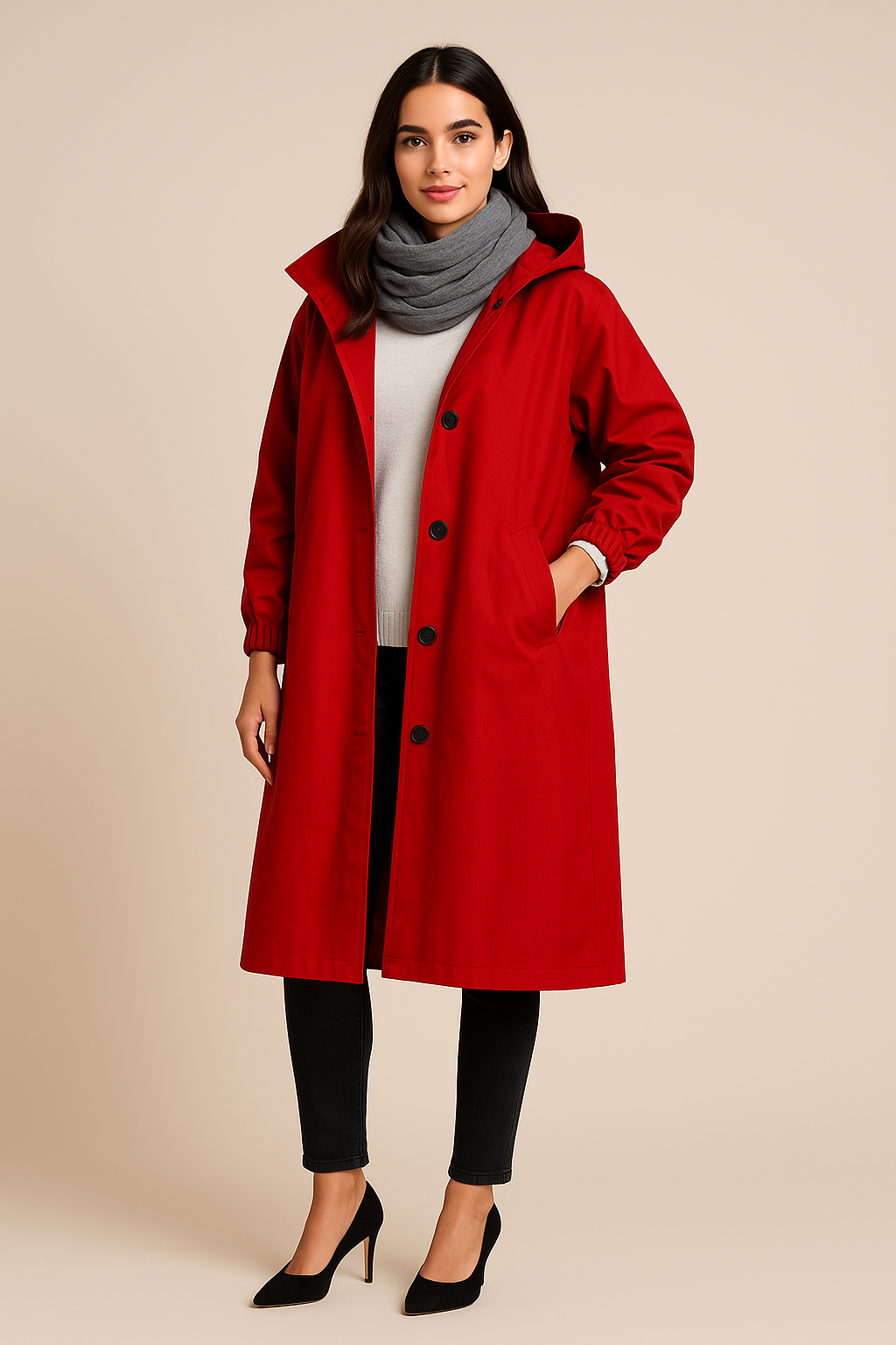 Women’s Hooded Long Trench Coat | Effortless elegance meets everyday practicality