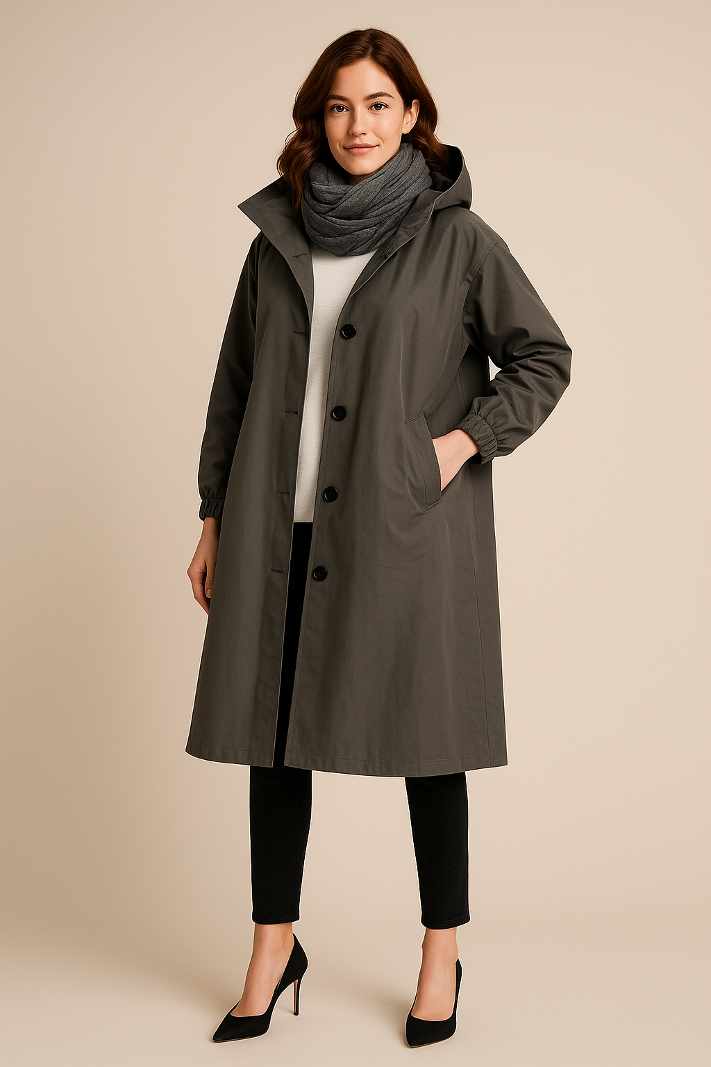 Women’s Hooded Long Trench Coat | Effortless elegance meets everyday practicality