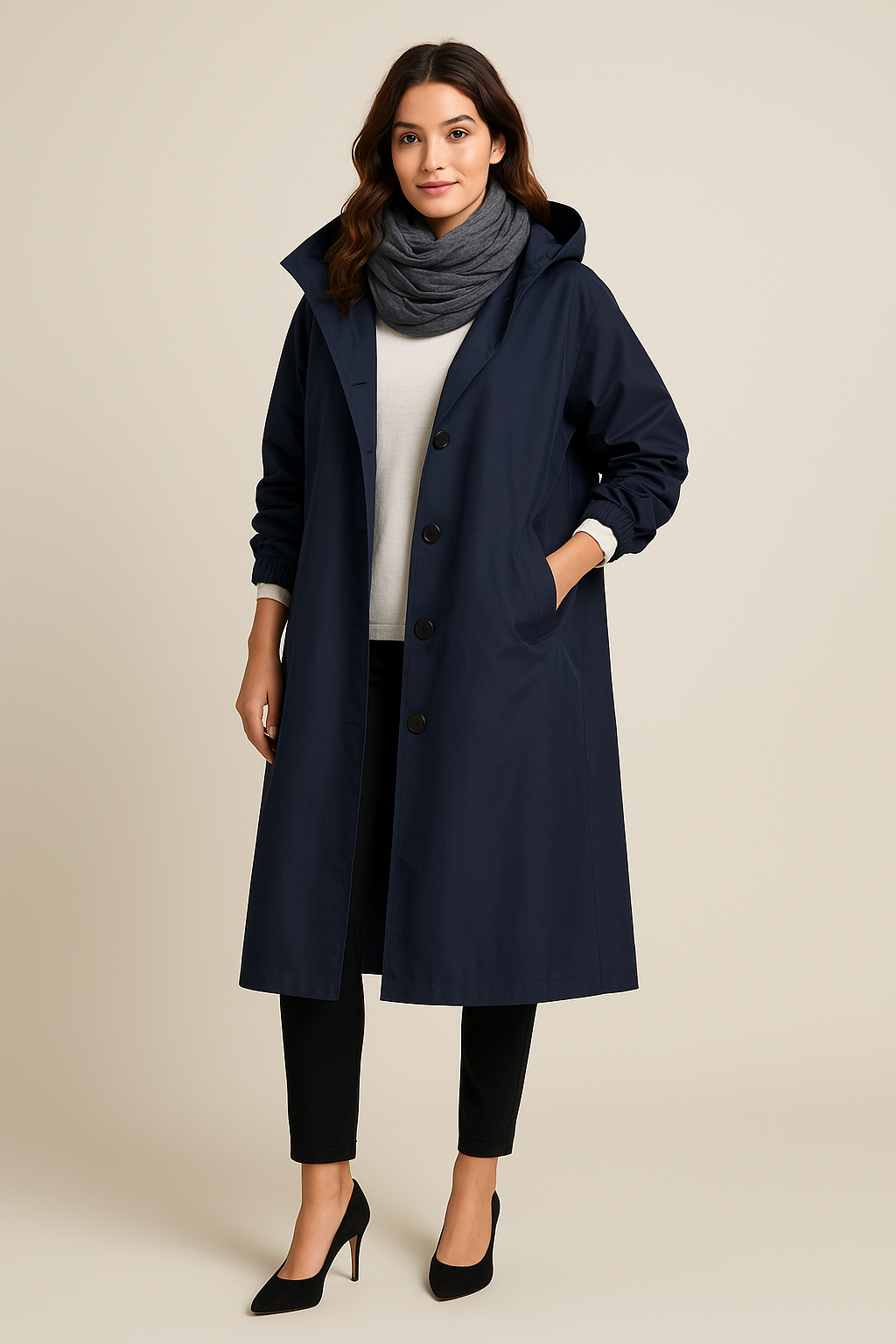 Women’s Hooded Long Trench Coat | Effortless elegance meets everyday practicality