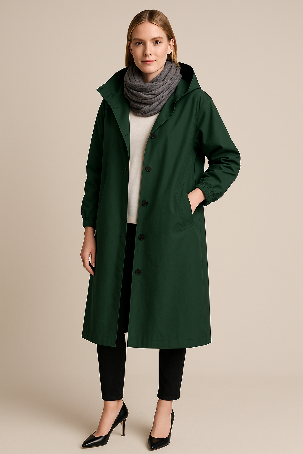 Women’s Hooded Long Trench Coat | Effortless elegance meets everyday practicality