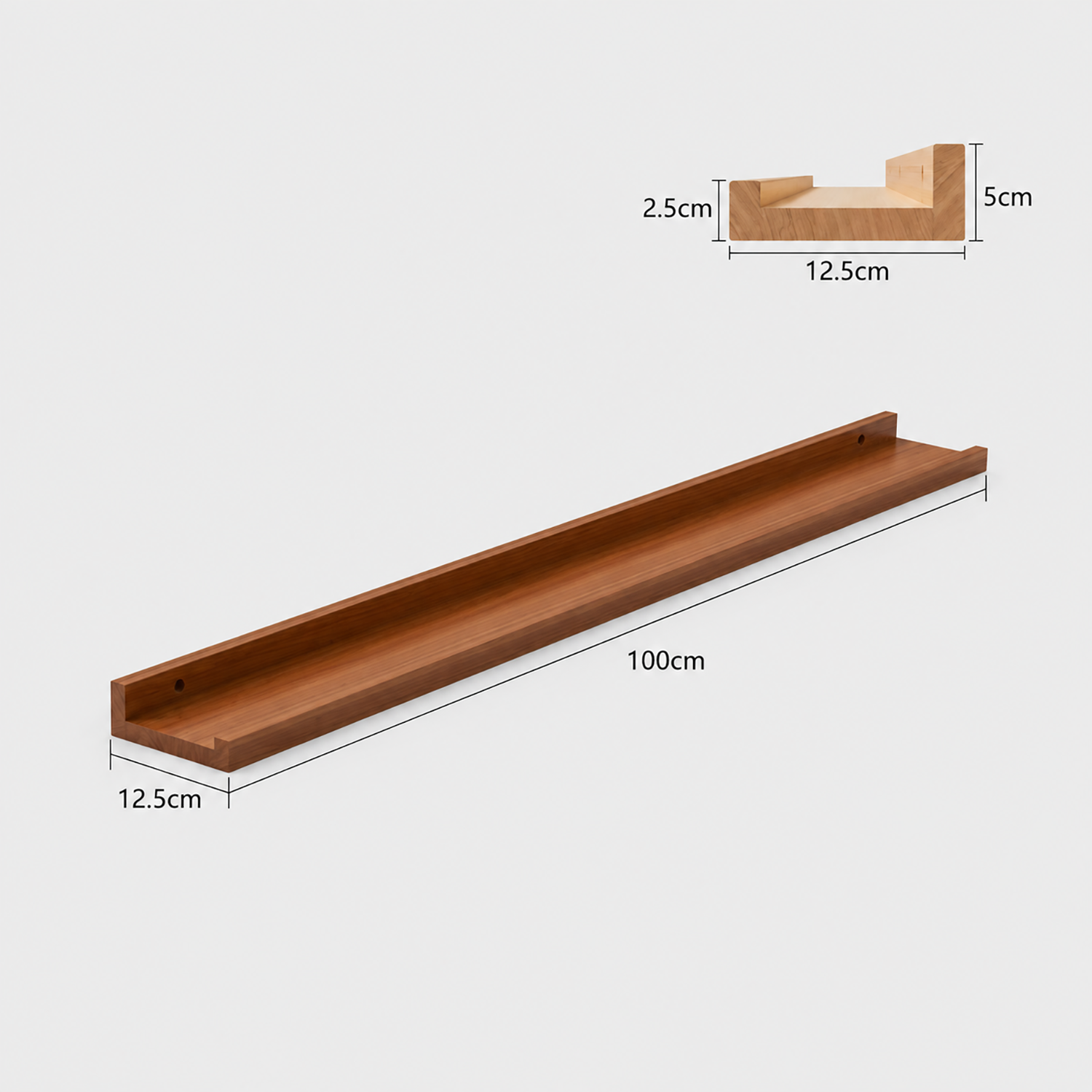 Floating Shelves | Wall Mounted Picture Ledge for Photos & Decor