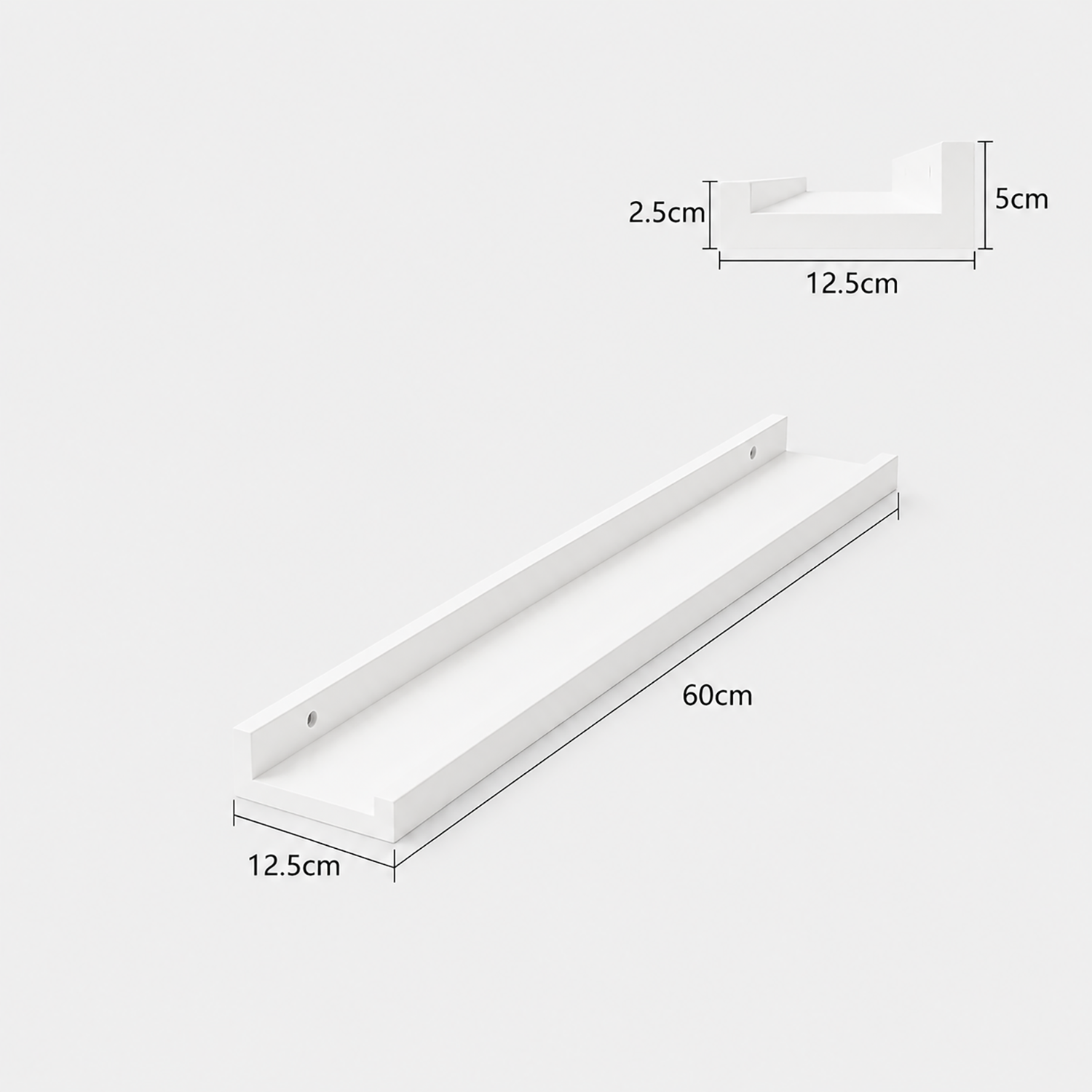 Floating Shelves | Wall Mounted Picture Ledge for Photos & Decor