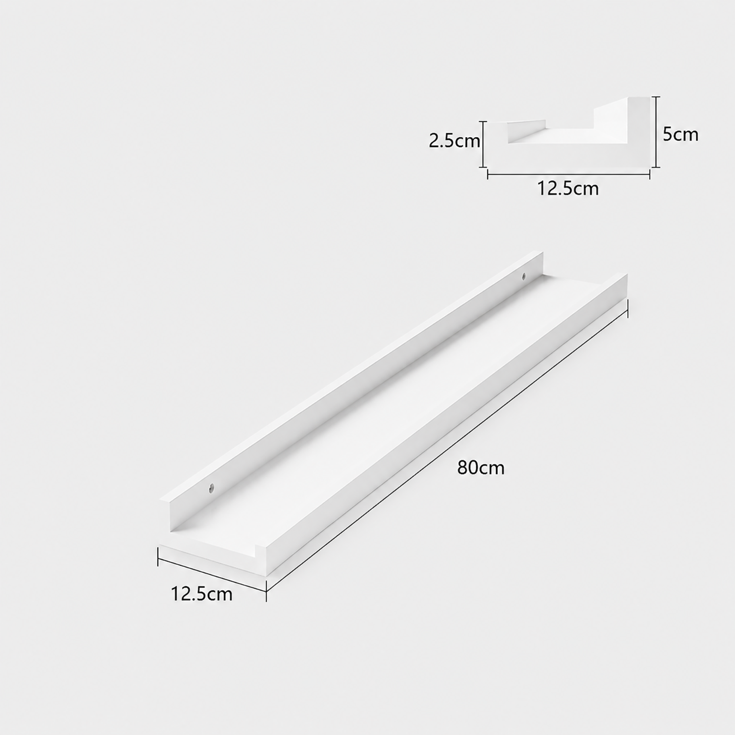 Floating Shelves | Wall Mounted Picture Ledge for Photos & Decor