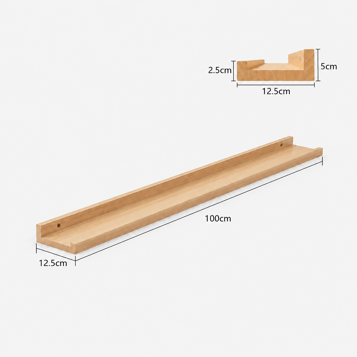 Floating Shelves | Wall Mounted Picture Ledge for Photos & Decor