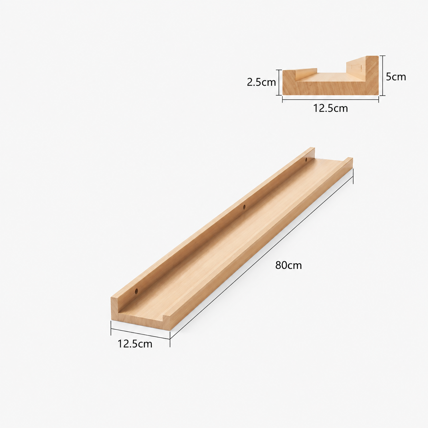 Floating Shelves | Wall Mounted Picture Ledge for Photos & Decor