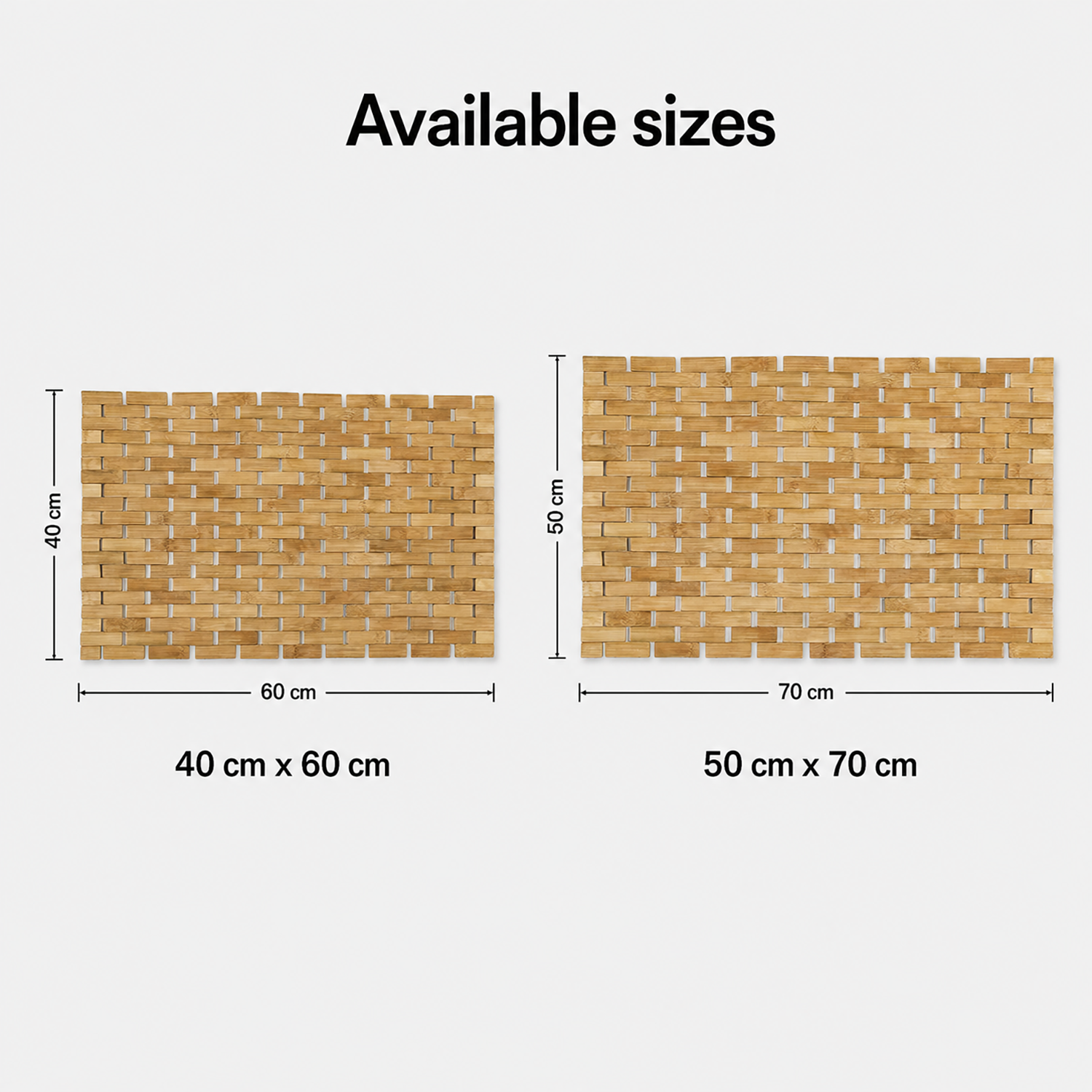 Bamboo Bath Mat | Foldable Wooden Shower Mat