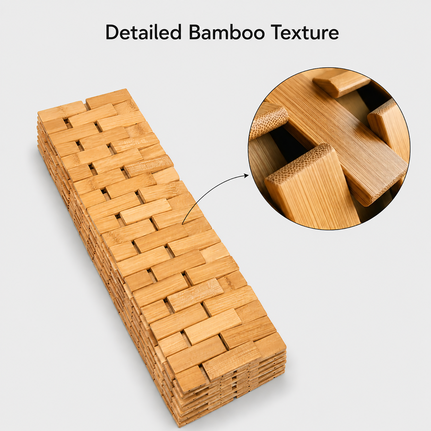 Bamboo Bath Mat | Foldable Wooden Shower Mat