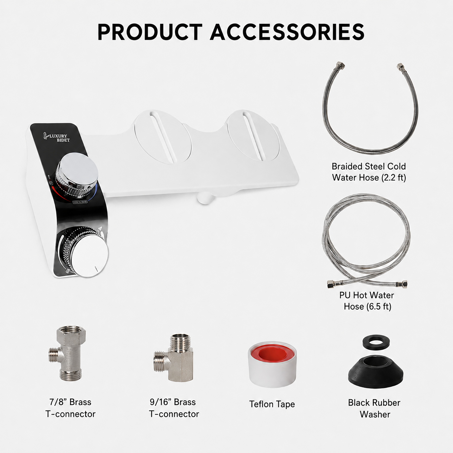 Bidet Attachment for Toilet | Non-Electric Warm Water Dual Nozzle