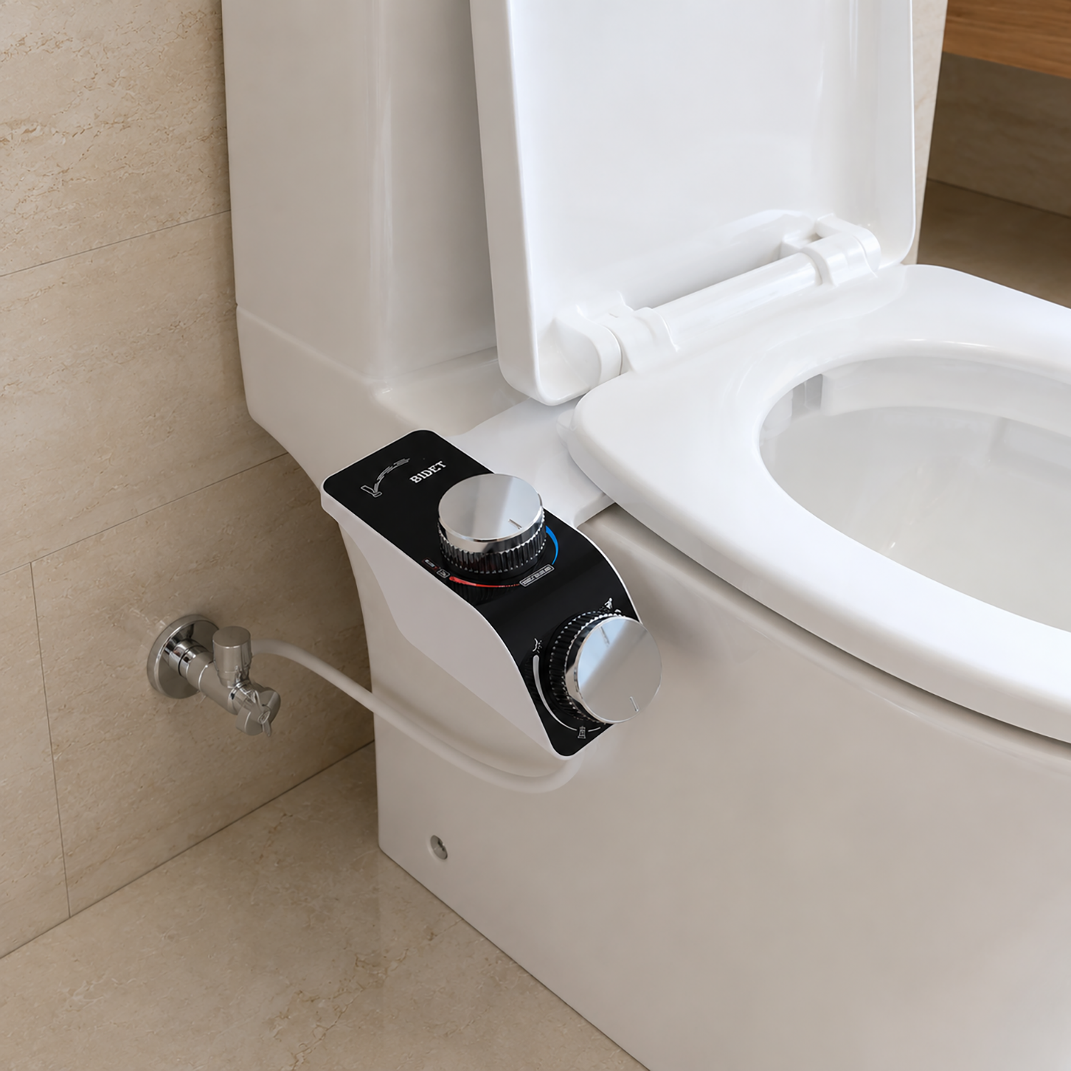 Bidet Attachment for Toilet | Non-Electric Warm Water Dual Nozzle