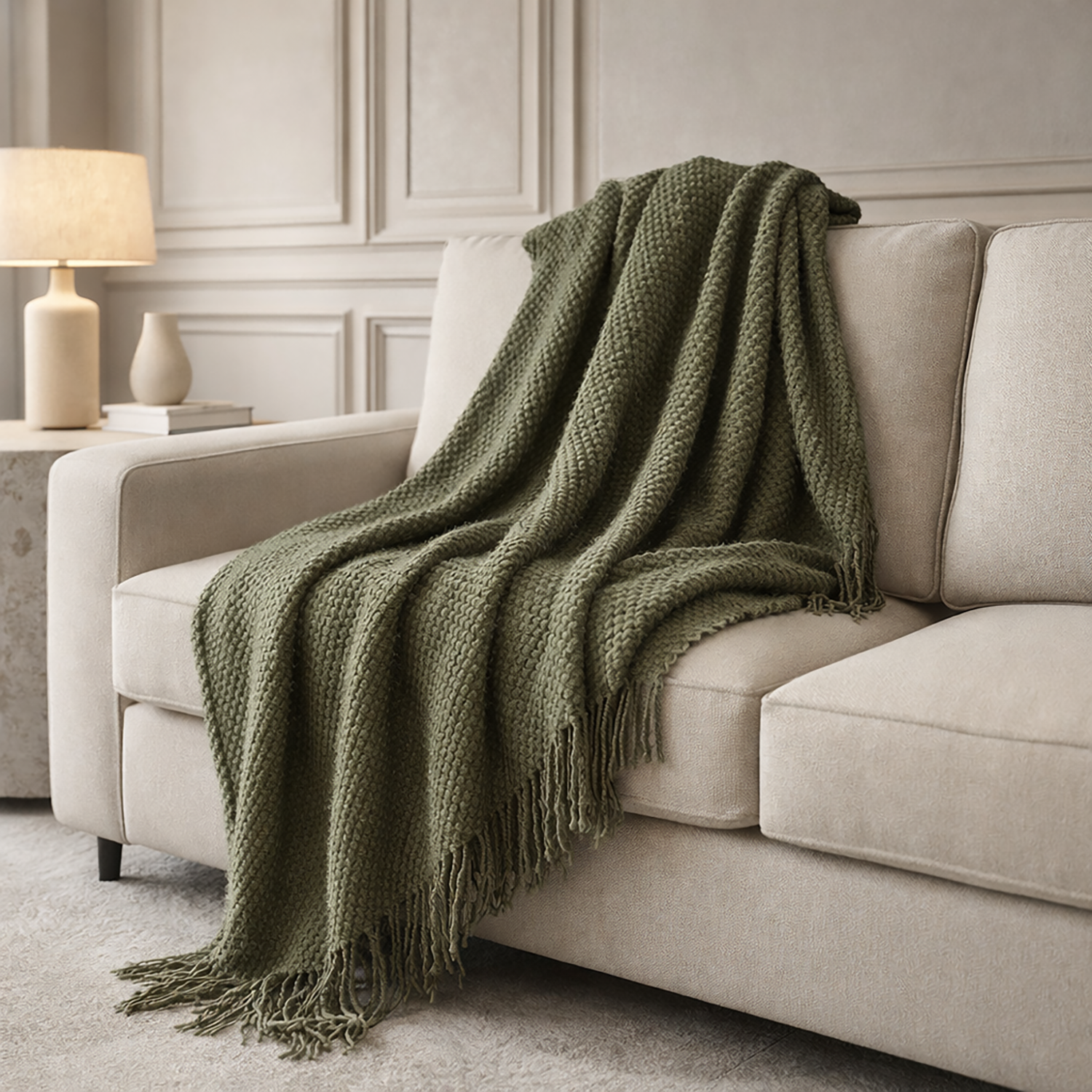 Bubble Knit Throw Blanket | Soft textured comfort for home & outdoors