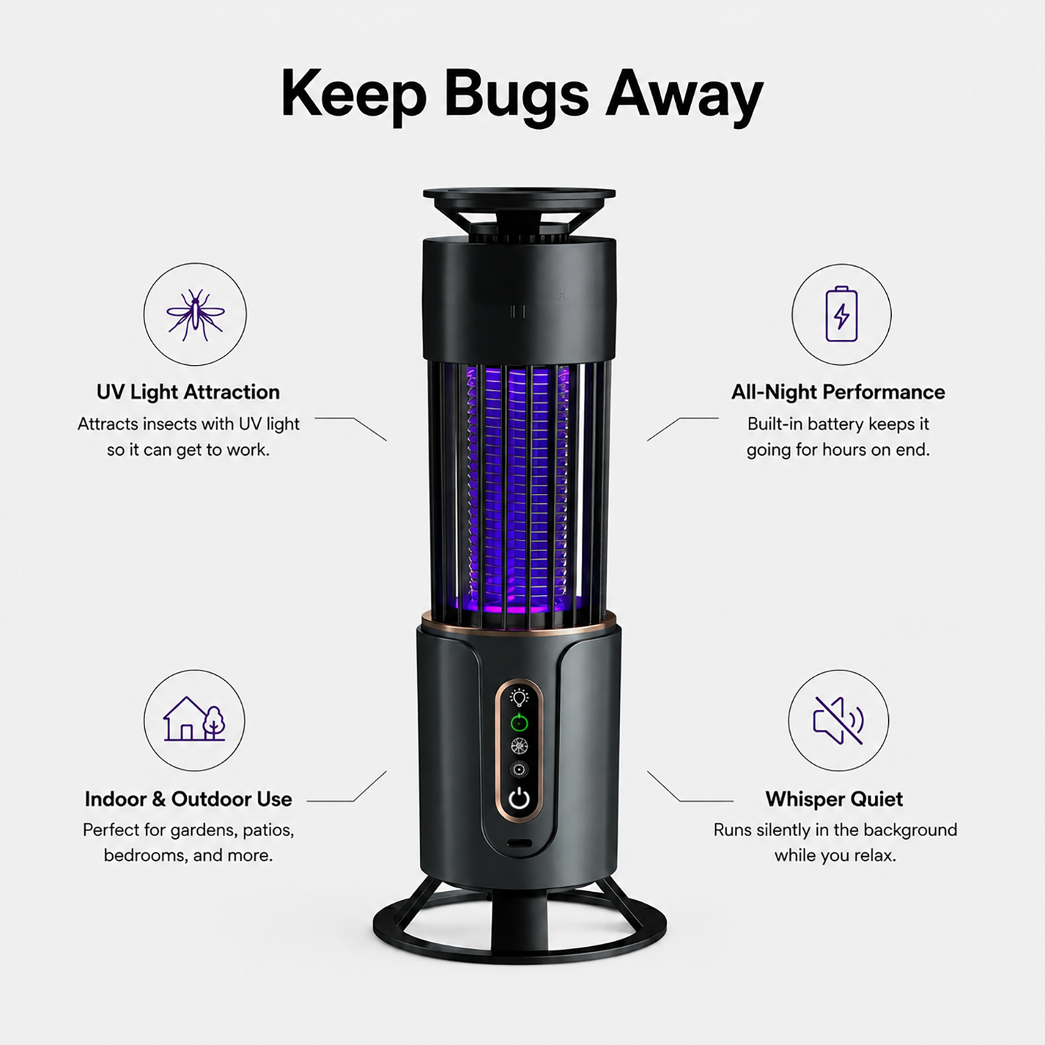 UV Mosquito Lamp | Quiet protection for indoor & outdoor spaces