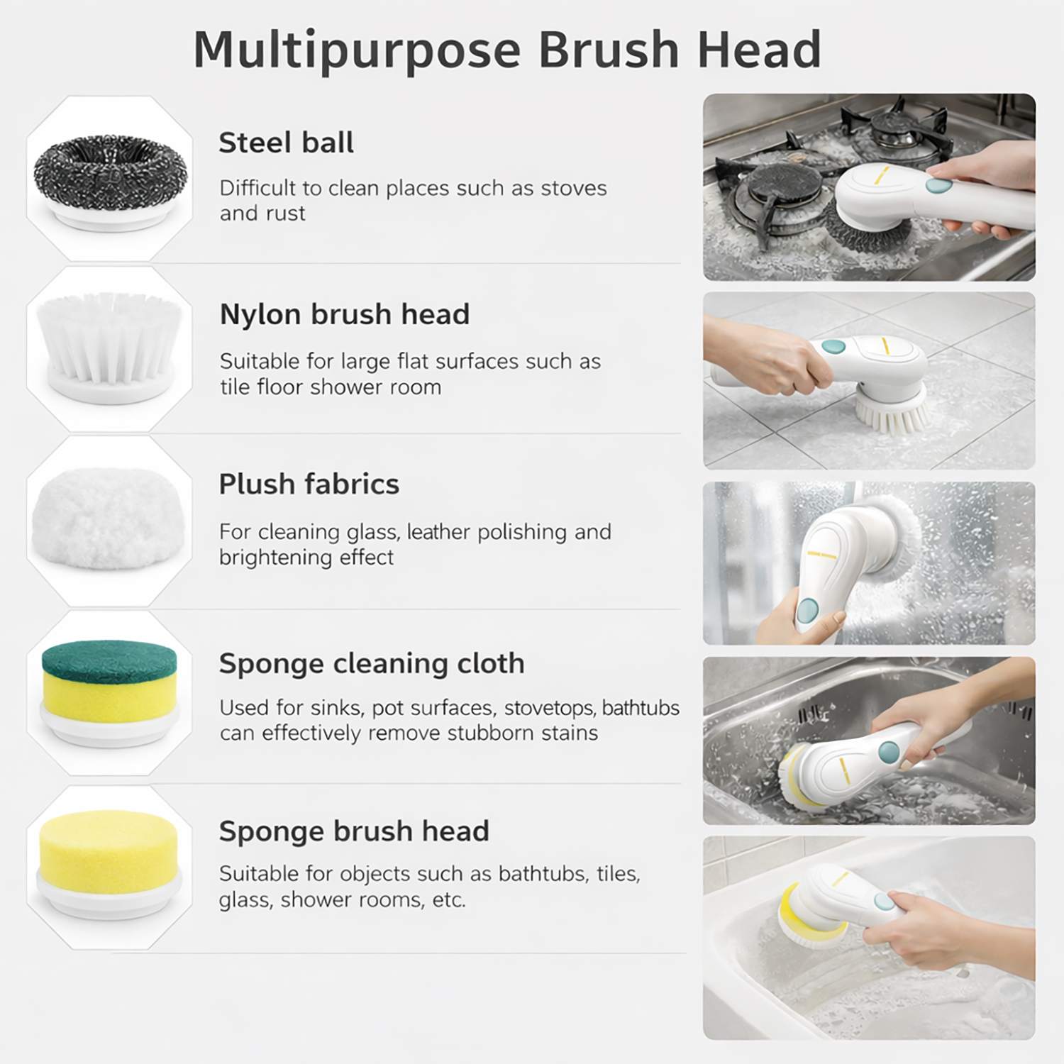 Electric Spin Scrubber | USB rechargeable cleaning power for every surface