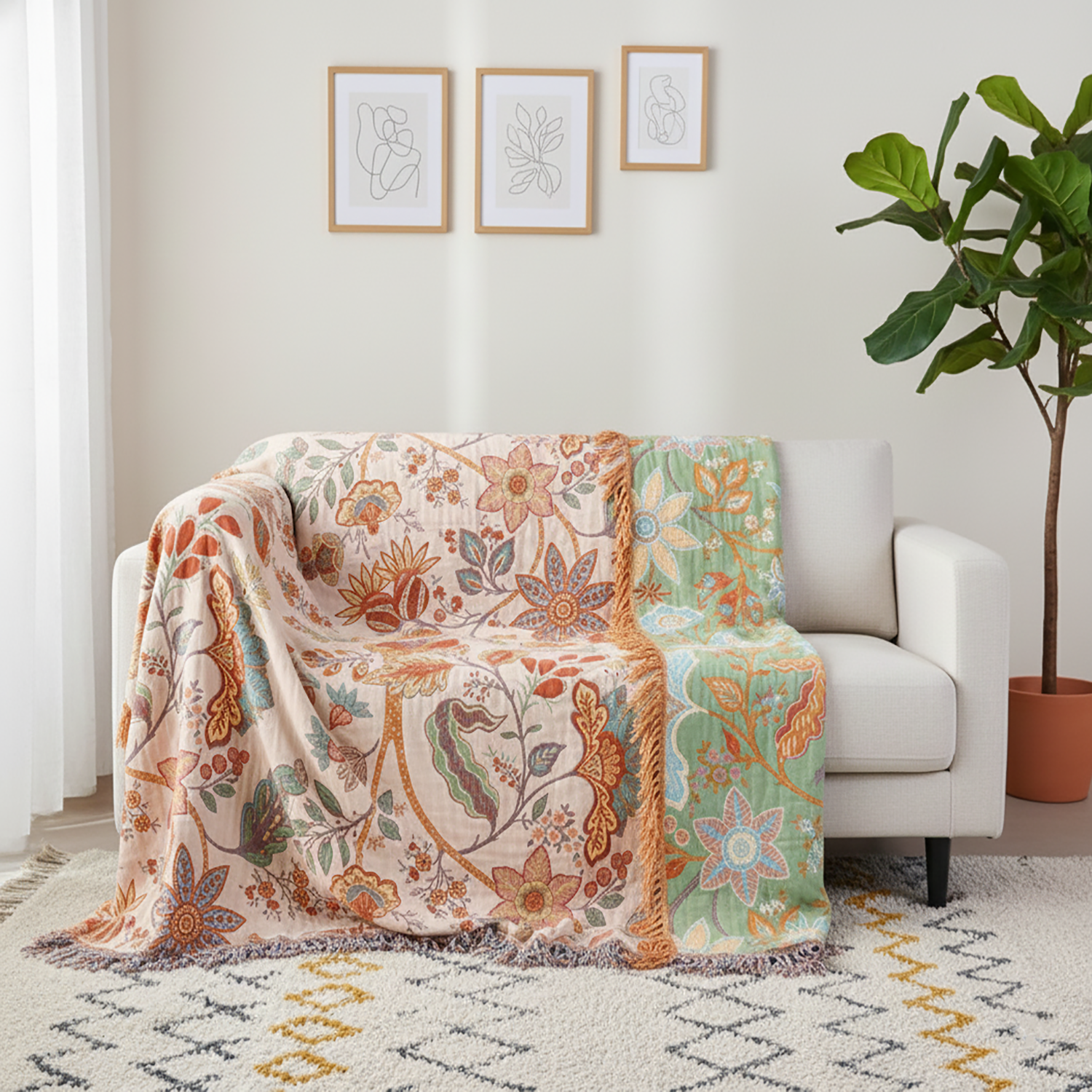 Boho Blanket | Gentle breathability for sensitive everyday comfort