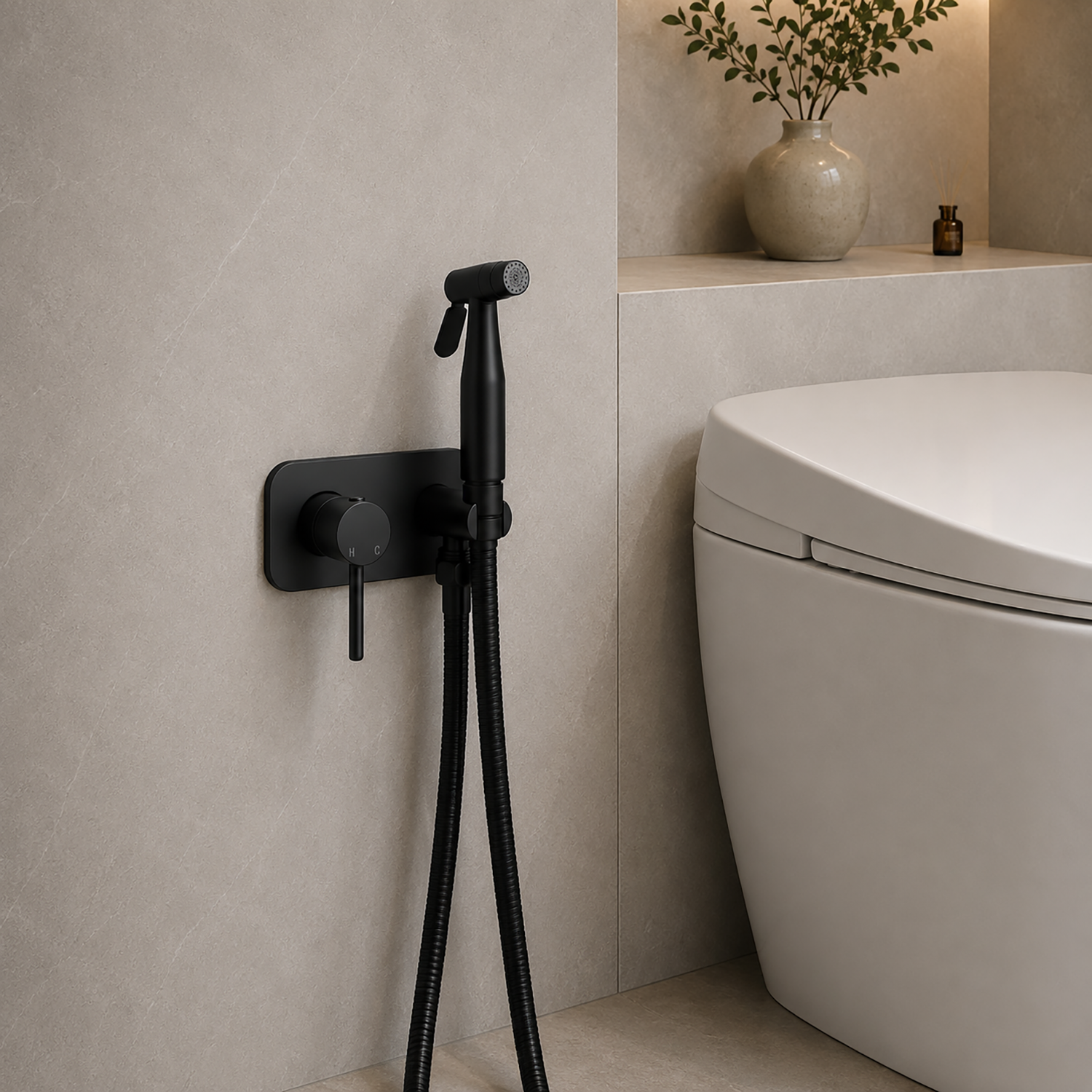 Handheld Bidet Sprayer for Toilet | Hot & Cold Stainless Steel Shattaf