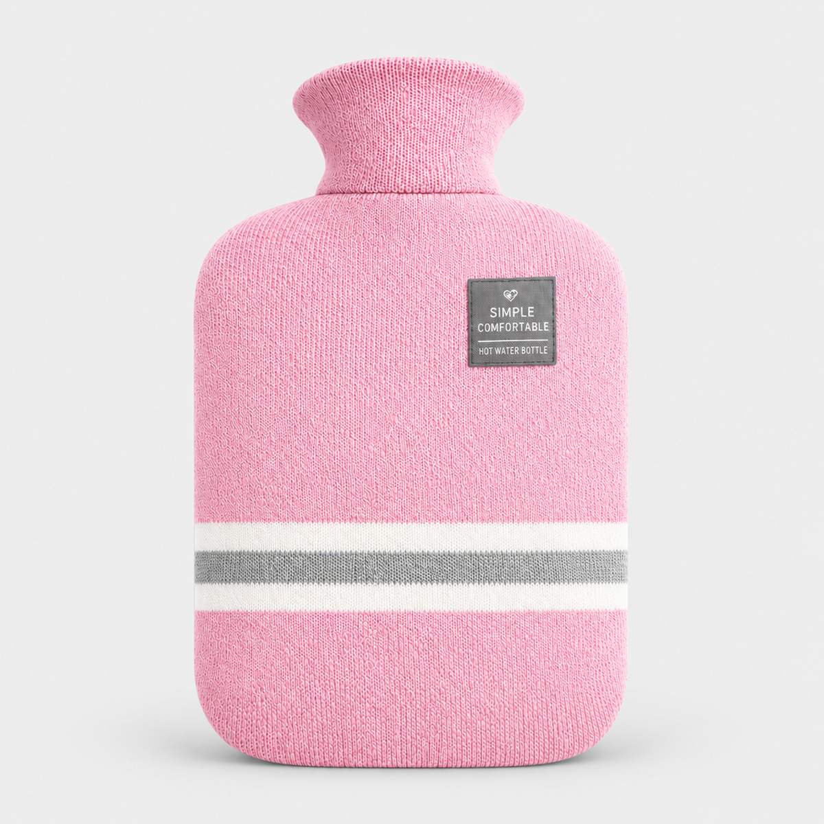 Hot Water Bottle with Knitted Cover | Cosy 2L for Cold Nights