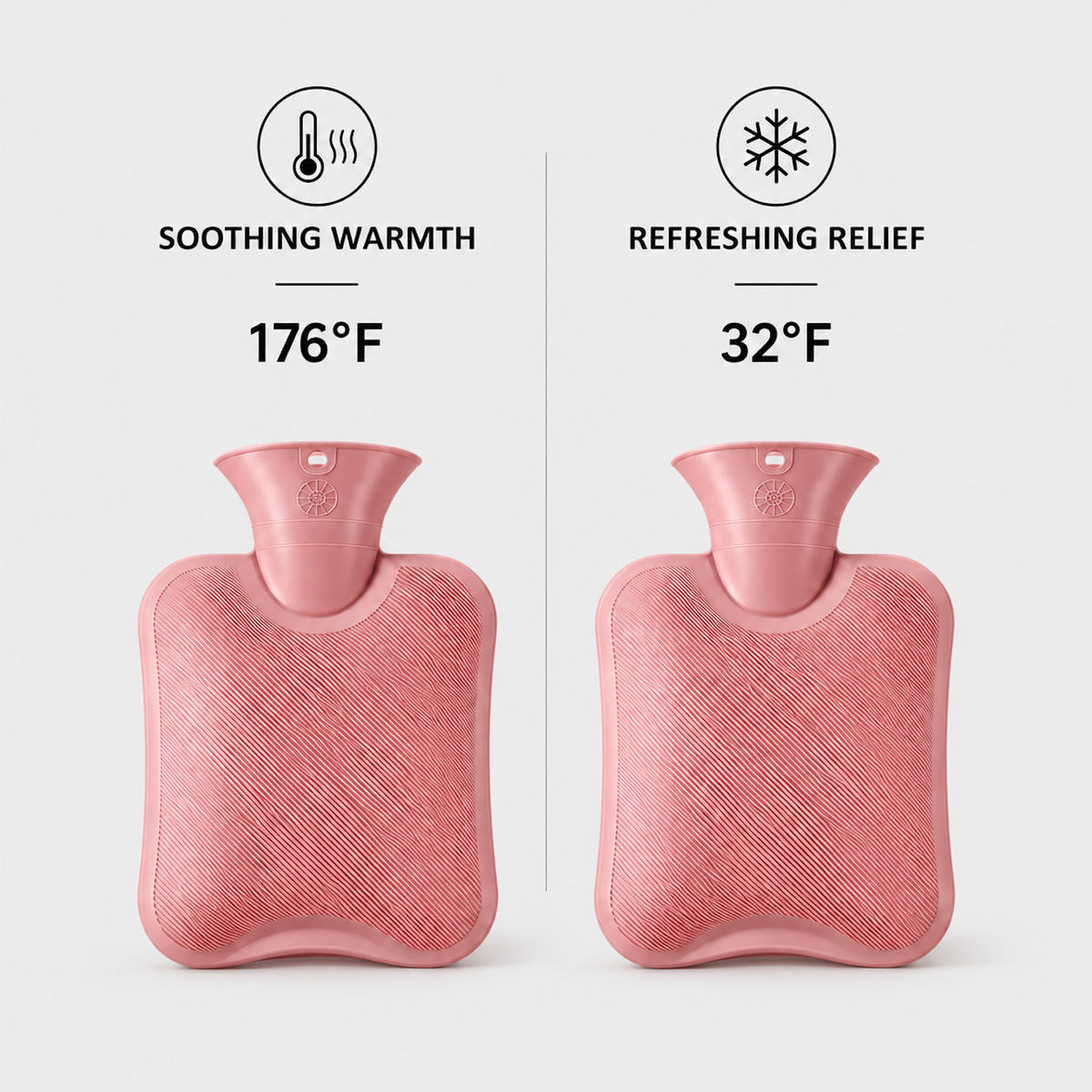 Hot Water Bottle with Knitted Cover | Cosy 2L for Cold Nights