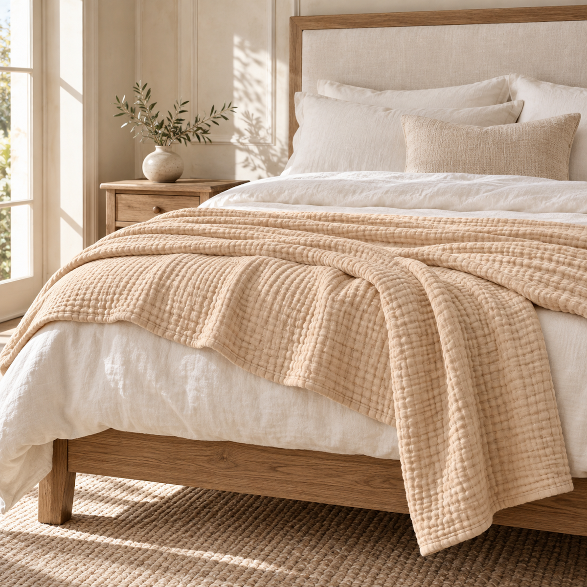 Muslin Blanket | Breathable Cotton Throw for Sofa & Bed