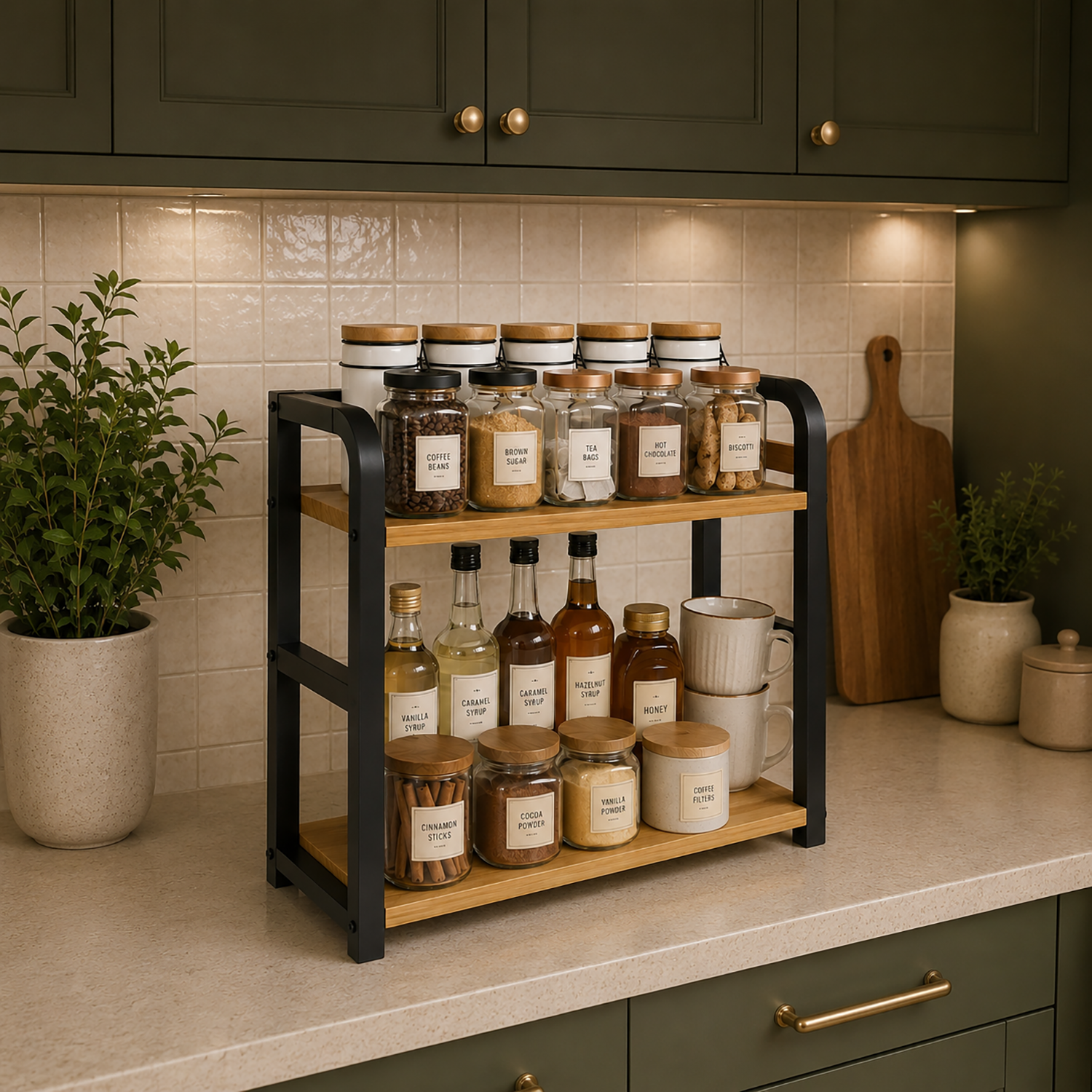 Kitchen Spice Organizer Rack | Compact storage for a clean kitchen setup