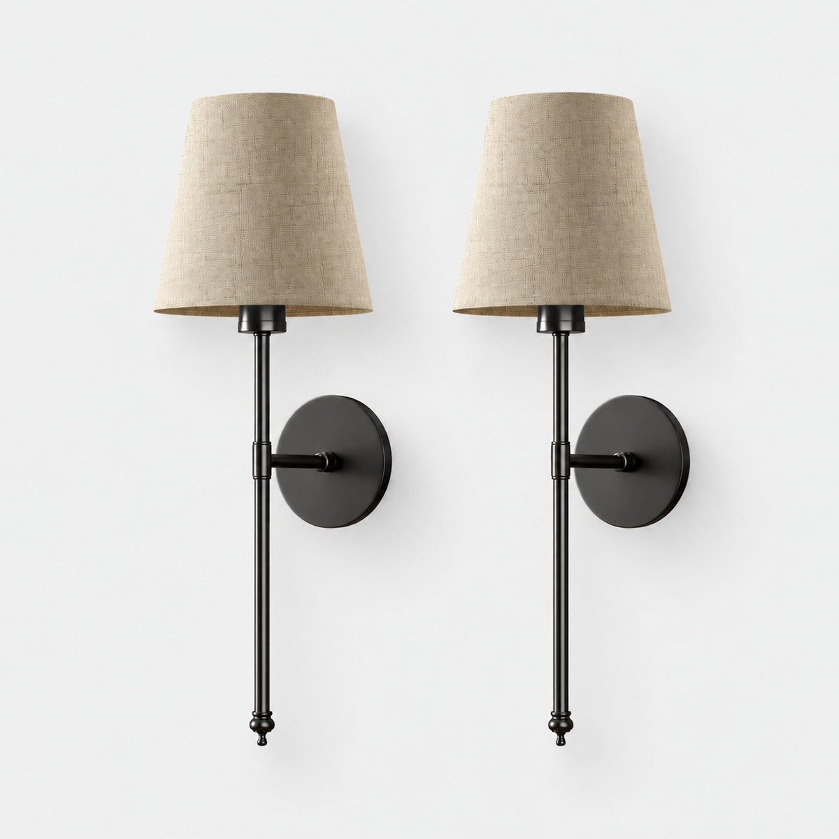 Wireless Wall Sconces Set of 2 | No-Drill Peel & Stick Wall Lights