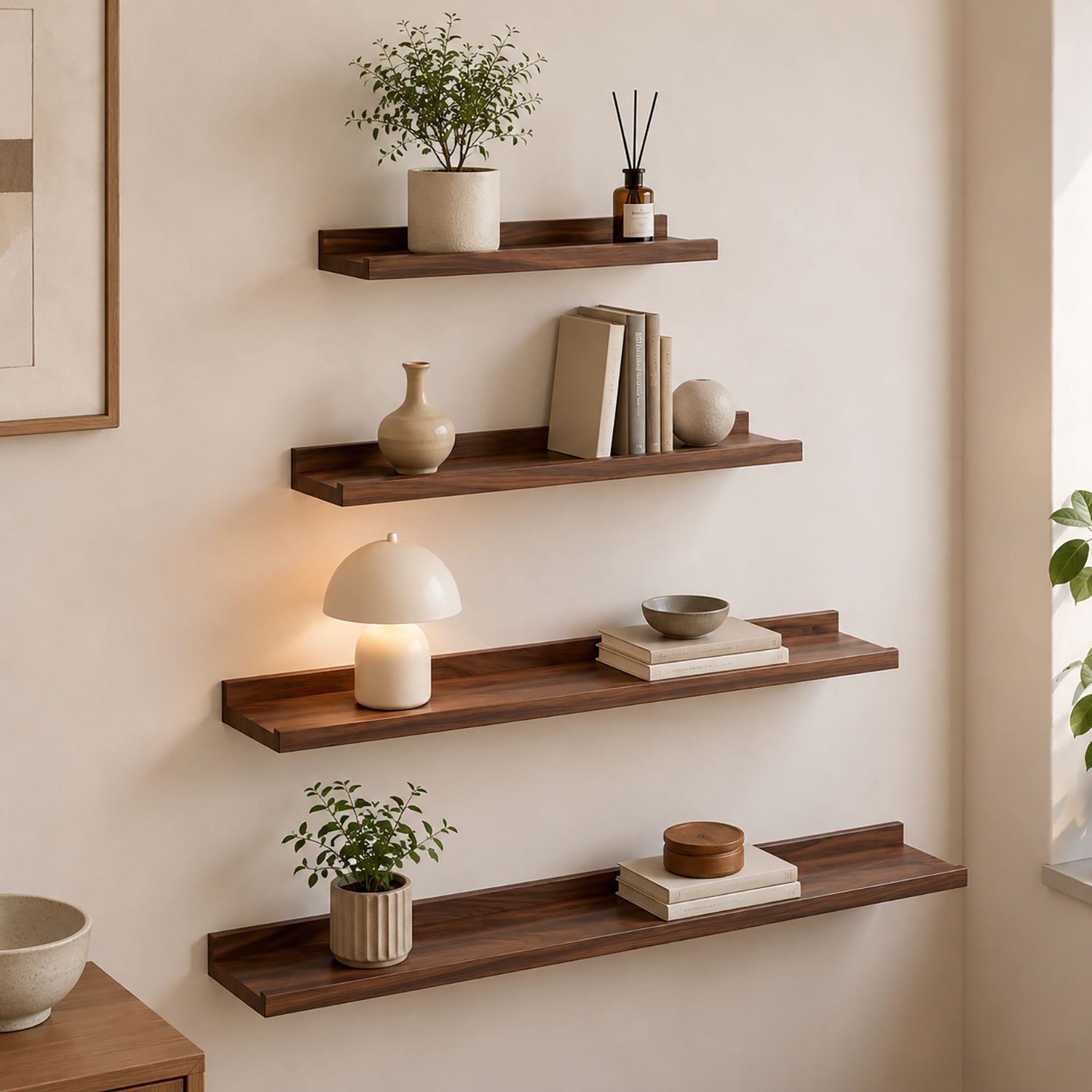 Floating Shelves | Wall Mounted Picture Ledge for Photos & Decor