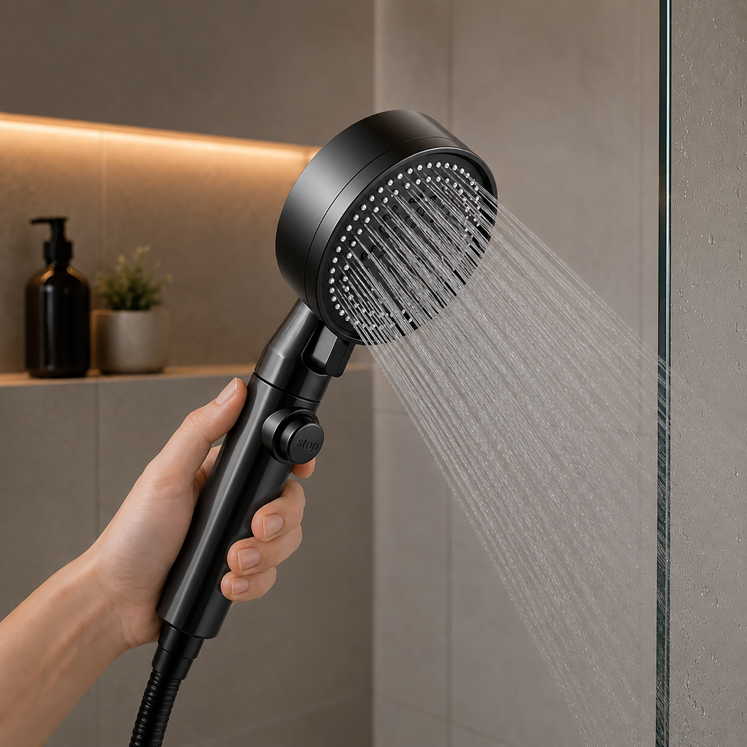 High Pressure Handheld Shower Head | 6 Spray Modes, Anti-Clog Nozzles
