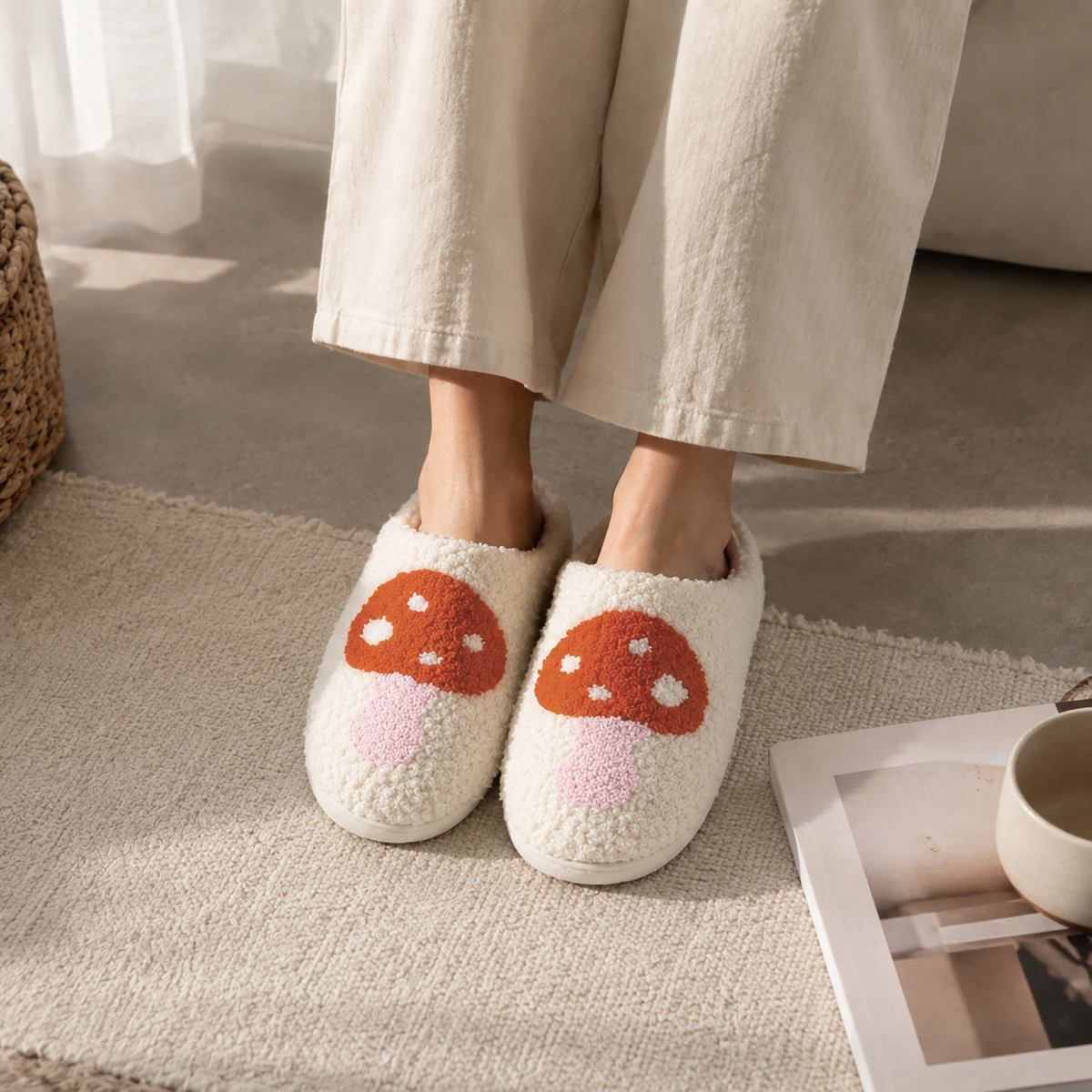 Fluffy Slippers for Women | Cosy Non-Slip House Slippers
