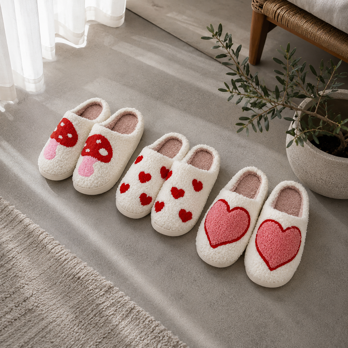 Fluffy Slippers for Women | Cosy Non-Slip House Slippers