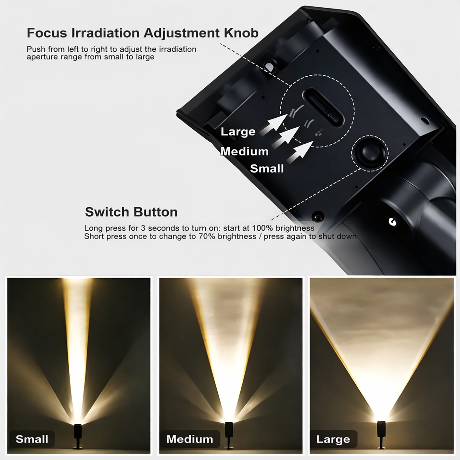 Solar Outdoor Spotlight | Adjustable lighting for garden & pathways