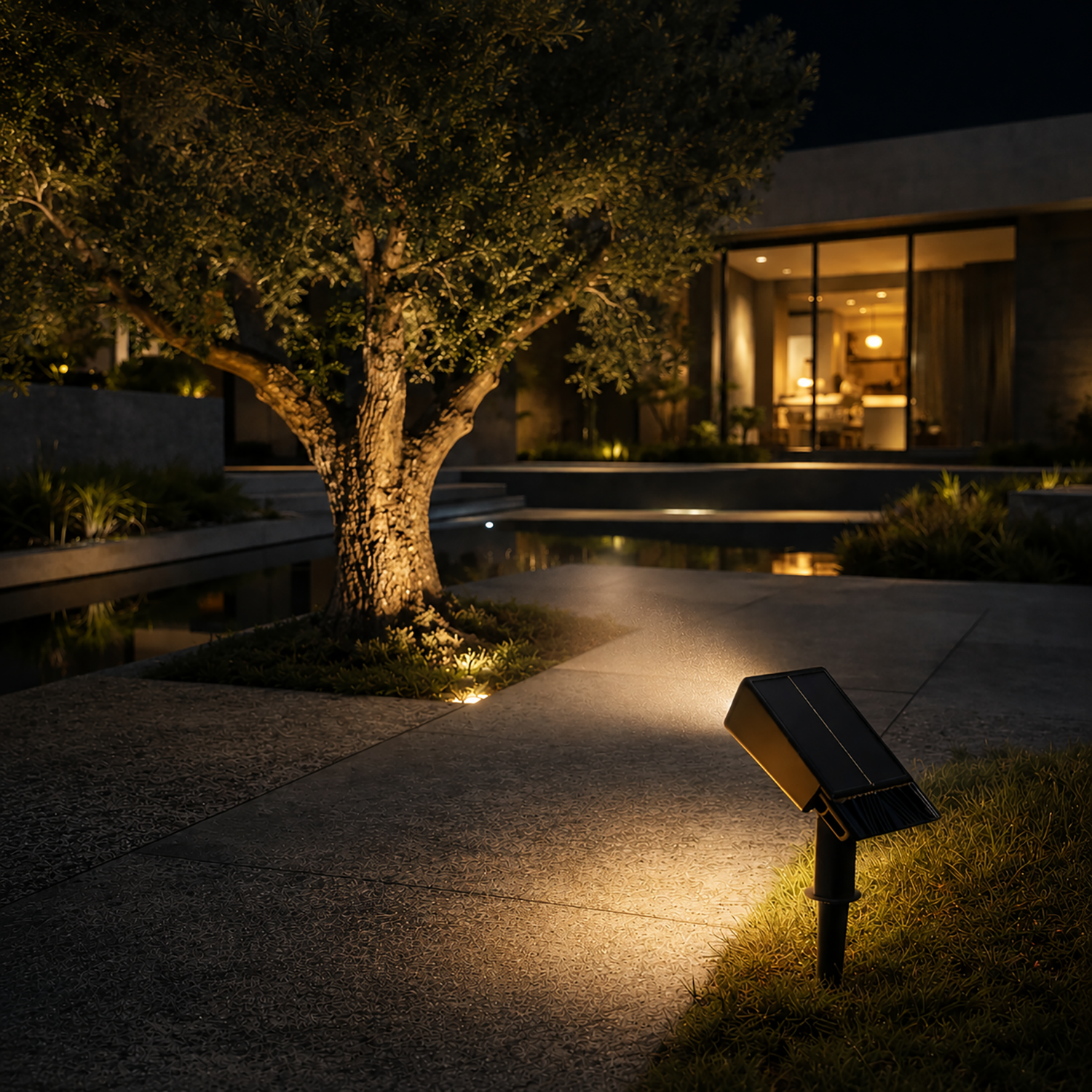 Solar Outdoor Spotlight | Adjustable lighting for garden & pathways